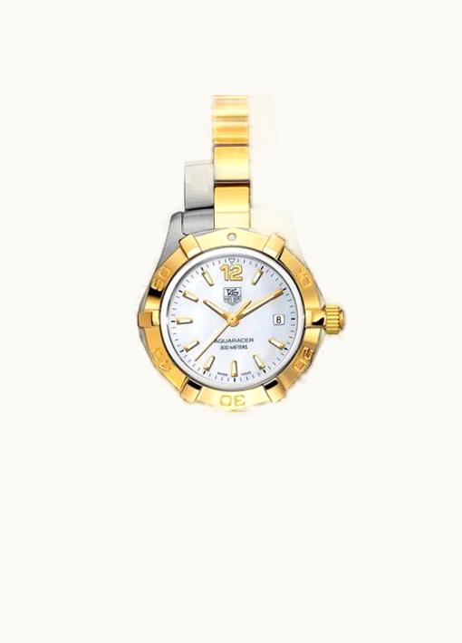 TAG Heuer Aquaracer 300M Quartz 27 Stainless Steel / Yellow Gold / MOP / Bracelet