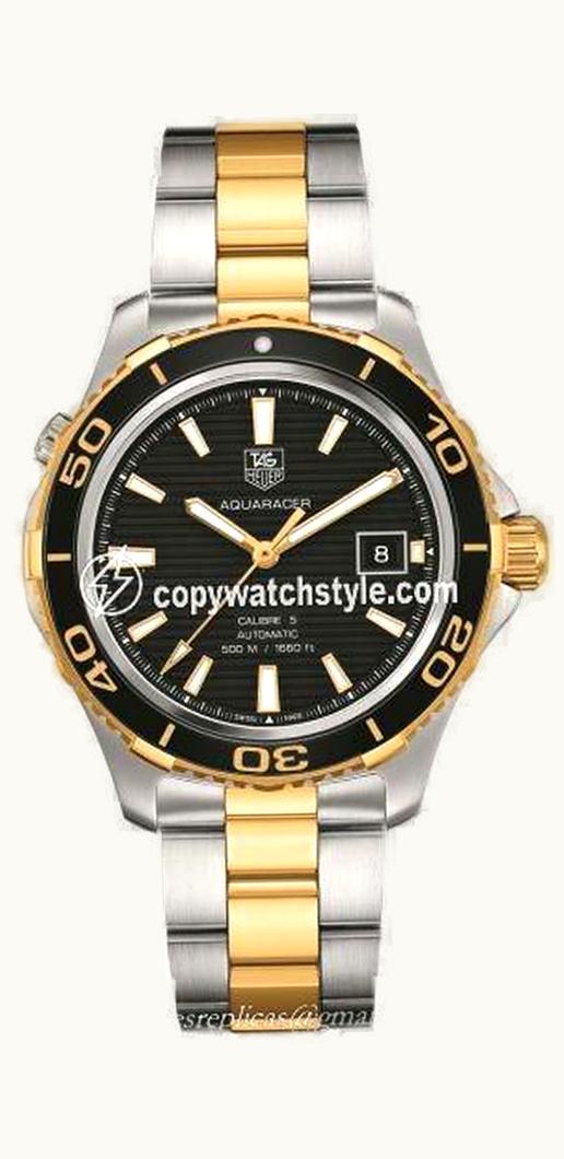 TAG Heuer Aquaracer 500M Calibre 5 41 Stainless Steel / Yellow Gold / Black / Bracelet