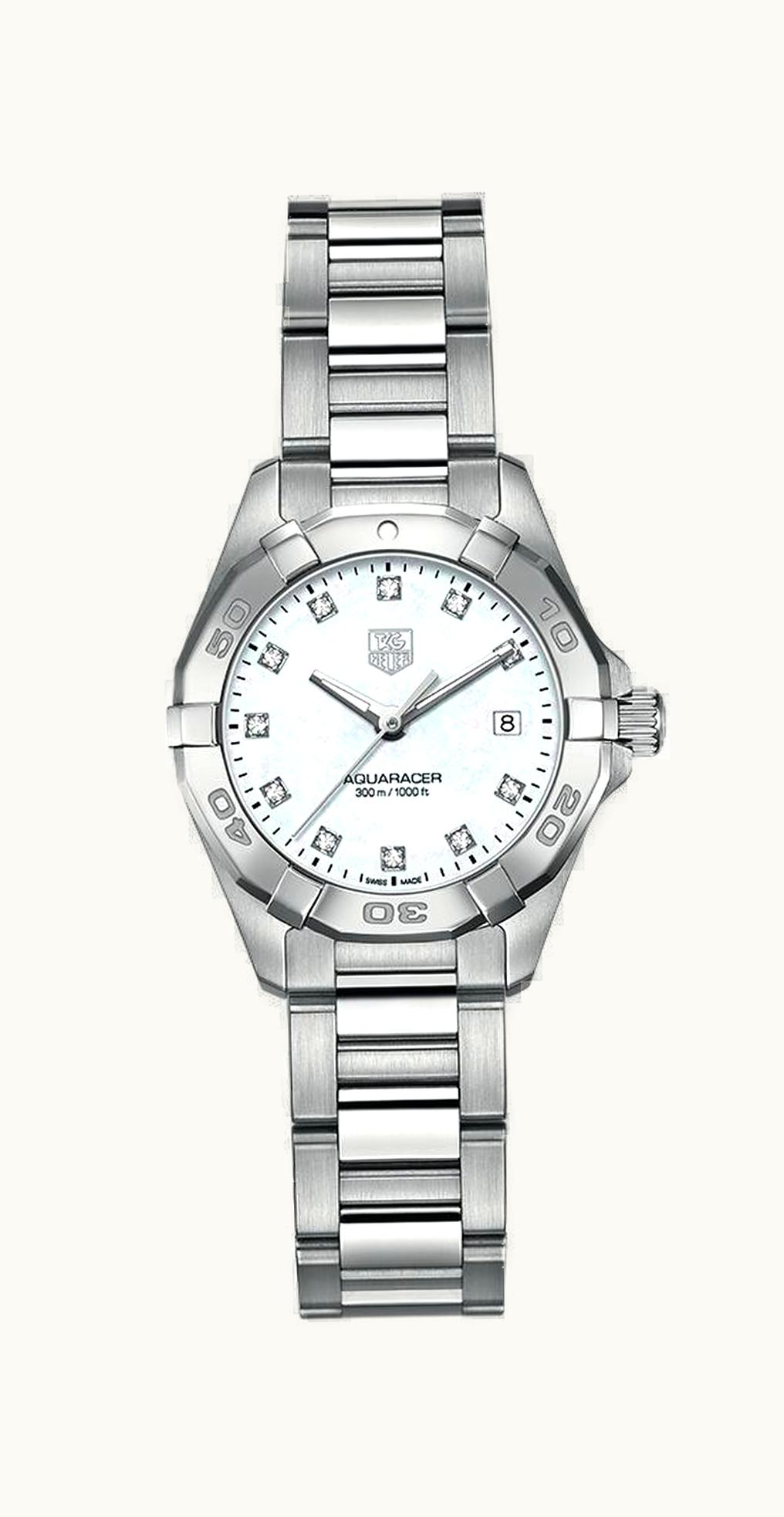 TAG Heuer Aquaracer 300M Quartz 27 Stainless Steel / MOP - Diamond / Bracelet