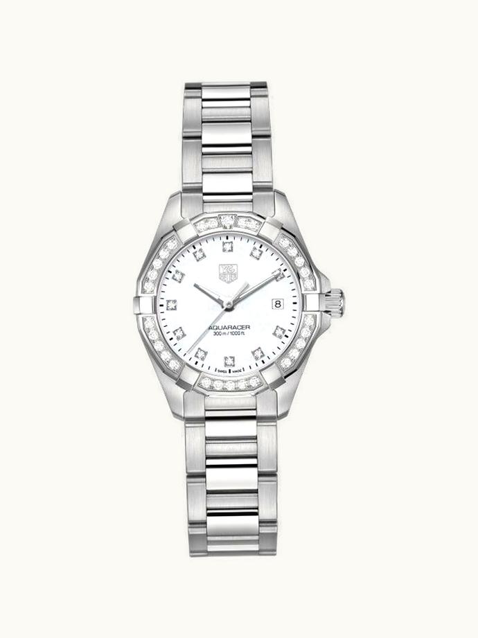TAG Heuer Aquaracer 300M Quartz 27 Stainless Steel / Diamond / MOP - Diamond / Bracelet