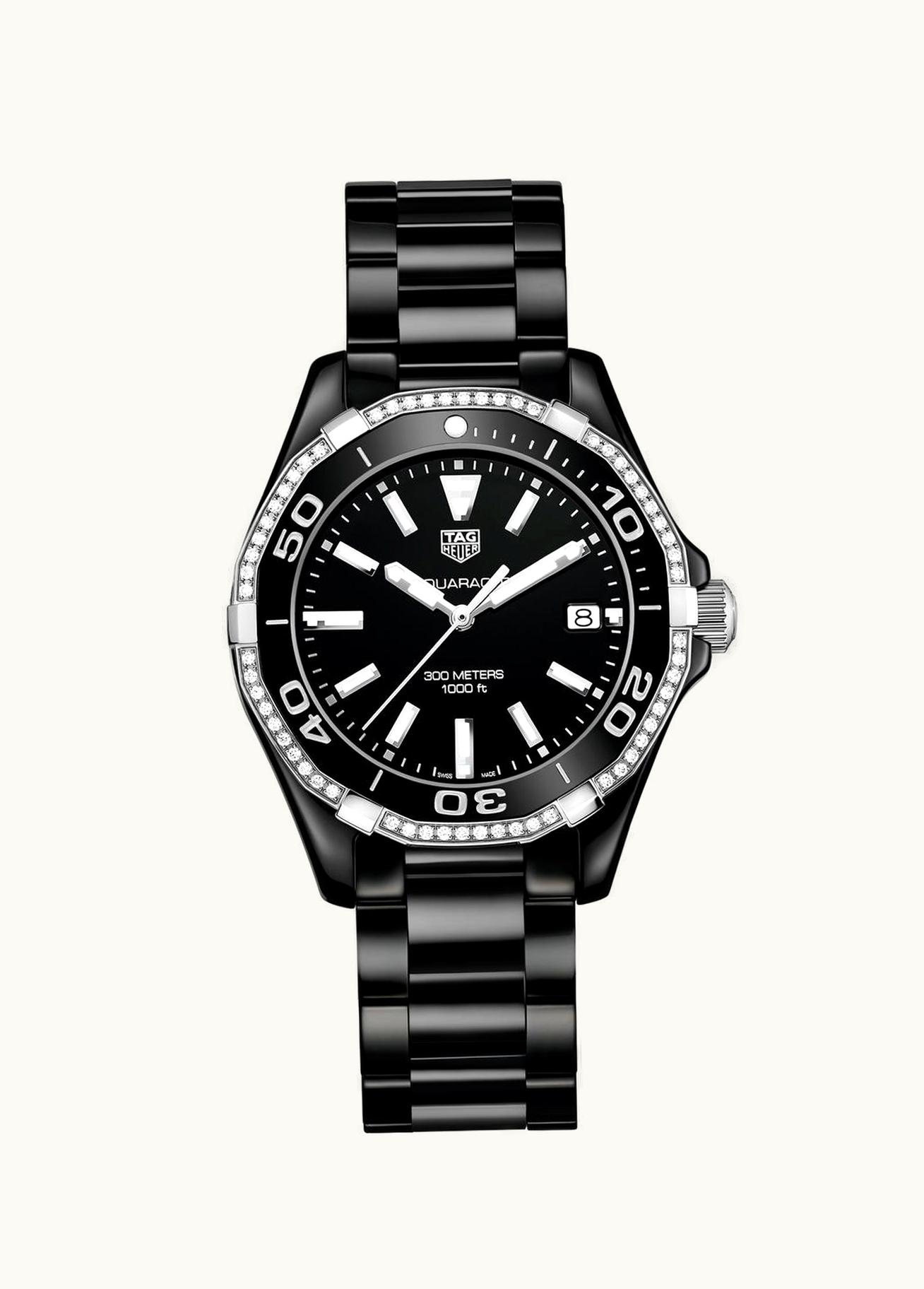 TAG Heuer Aquaracer 300M 35 Ceramic / Diamond / Black / Bracelet