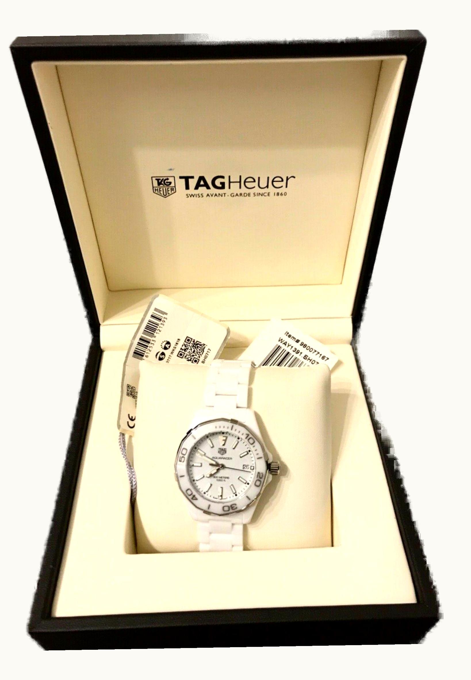 TAG Heuer Aquaracer 300M 35 Ceramic / Diamond / White / Bracelet
