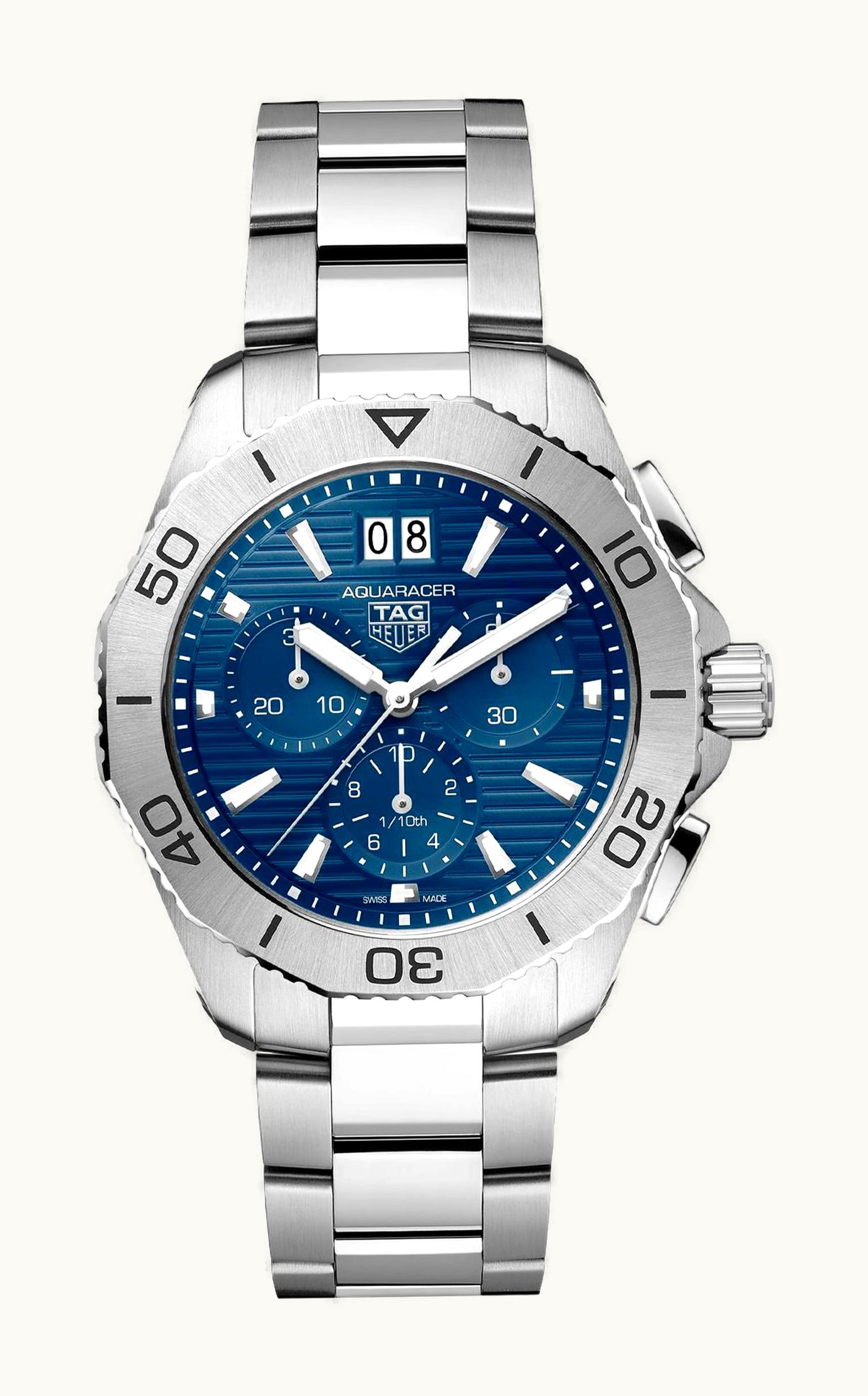 TAG Heuer Aquaracer Professional 200 Quartz Chronograph Big Date Stainless Steel / Blue