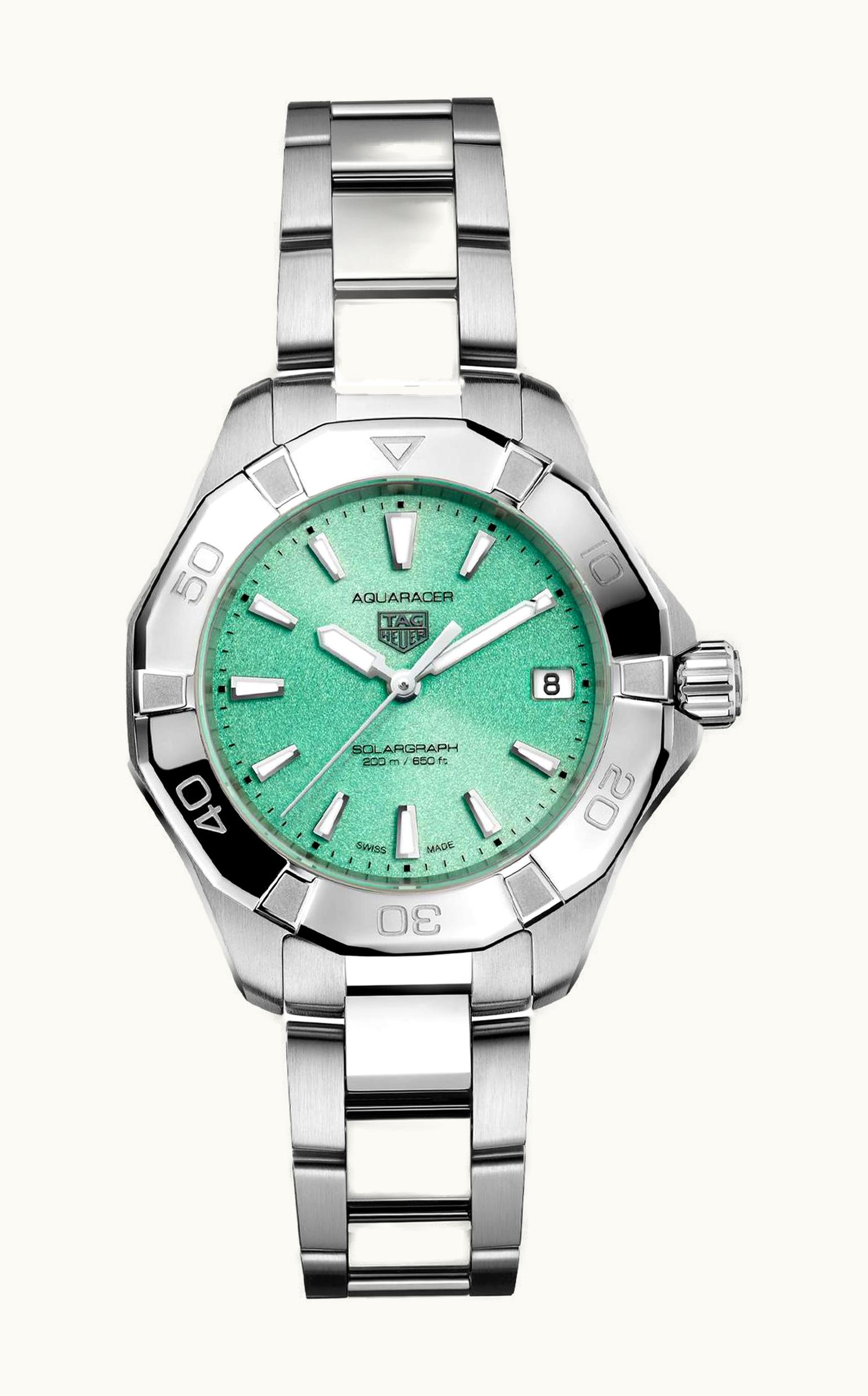 TAG Heuer Aquaracer Professional 200 Solargraph 34 Stainless Steel / Turquoise