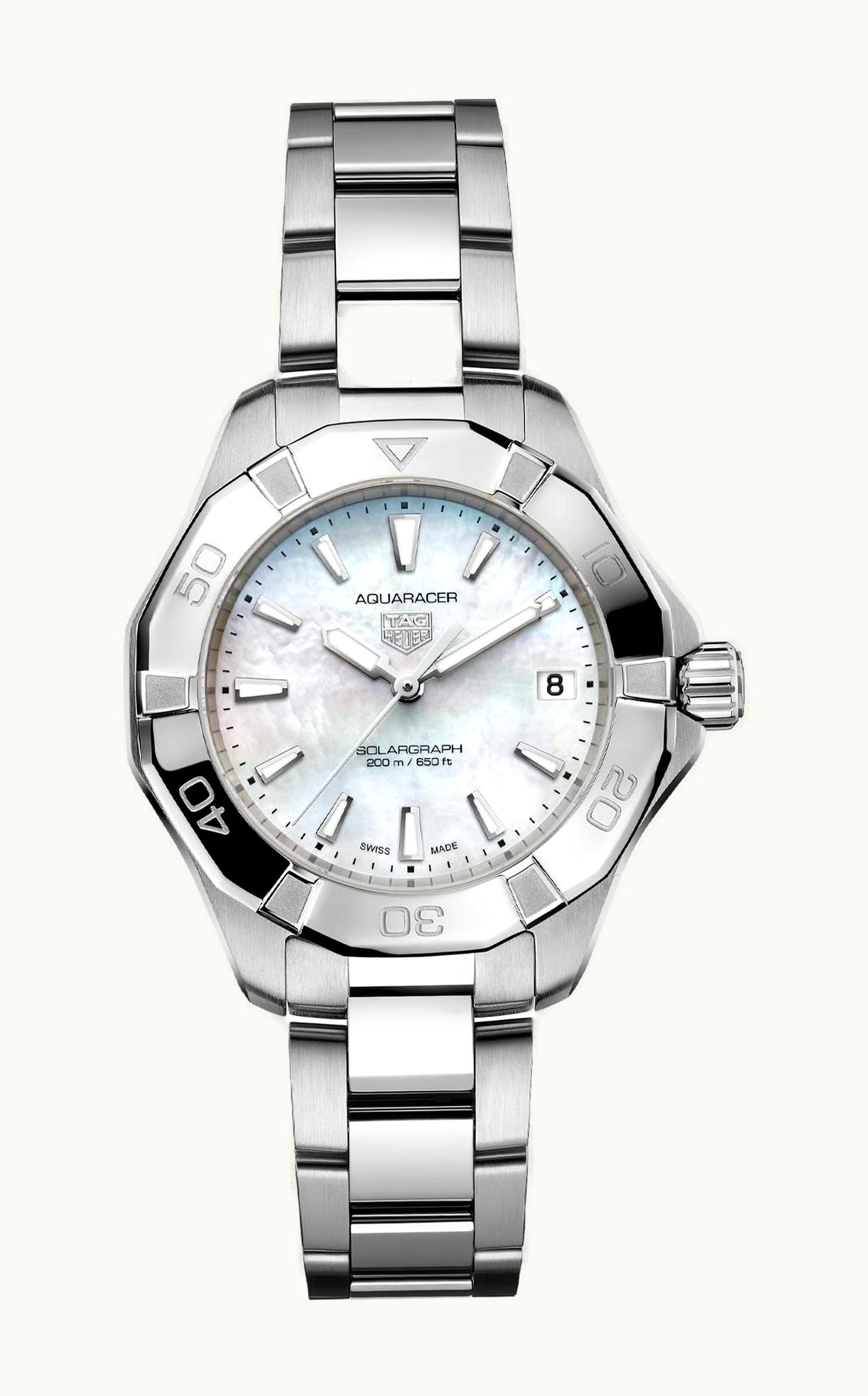 TAG Heuer Aquaracer Professional 200 Solargraph 34 Stainless Steel / MOP