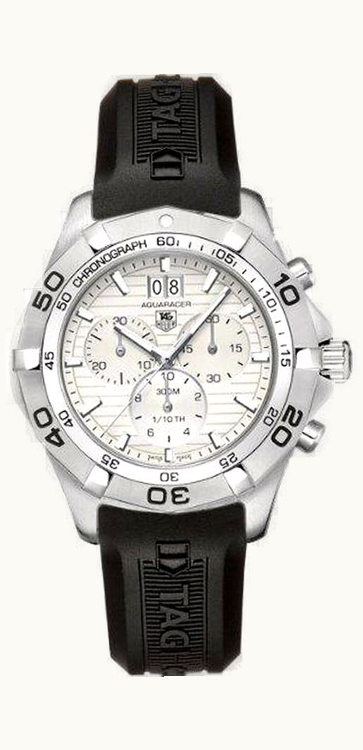 TAG Heuer Aquaracer 300M Quartz Chronograph 43 Stainless Steel / Silver / Rubber