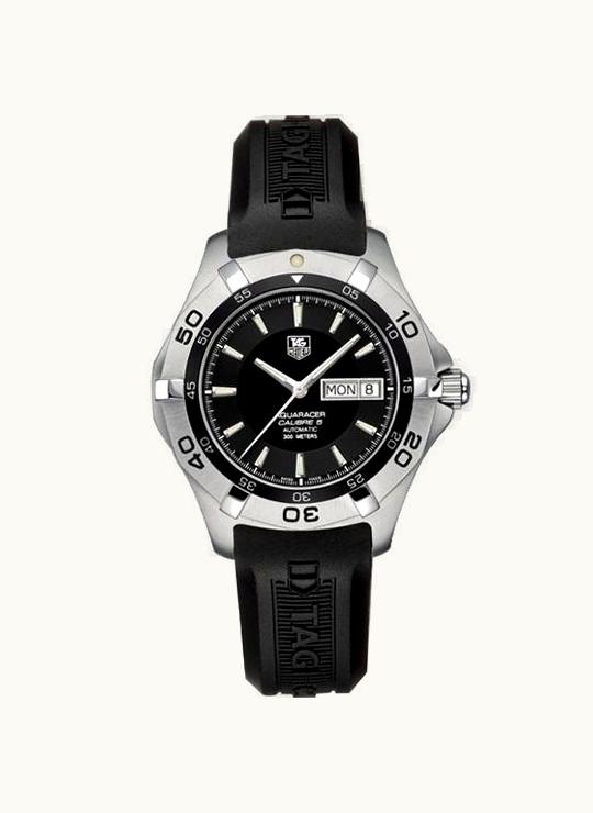 TAG Heuer Aquaracer 300M Calibre 5 Day-Date 41 Stainless Steel / Black / Rubber