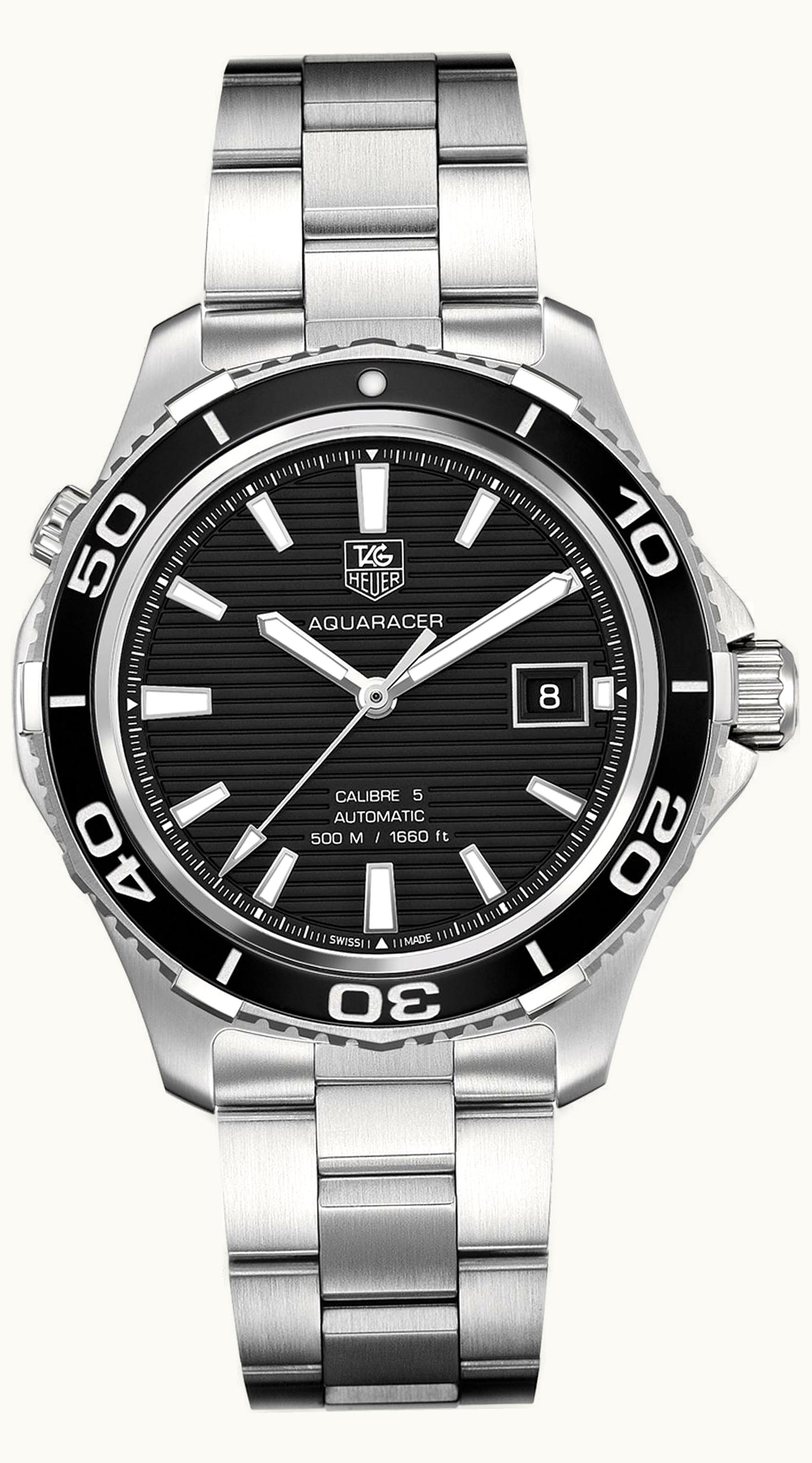 TAG Heuer Aquaracer 500M Calibre 5 41 Stainless Steel / Black / Bracelet