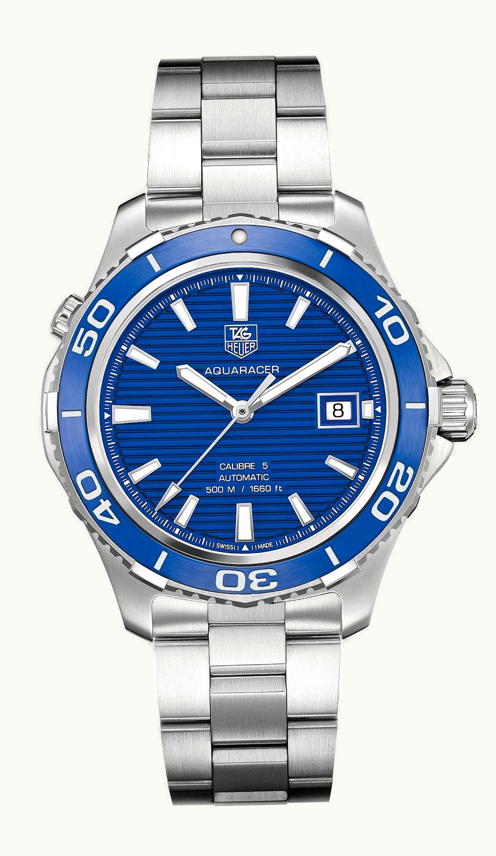 TAG Heuer Aquaracer 500M Calibre 5 41 Stainless Steel / Blue / Bracelet