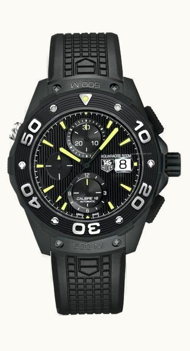 TAG Heuer Aquaracer 500M Calibre 16 44 Titanium PVD / Black / Rubber