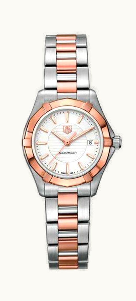 TAG Heuer Aquaracer 300M Quartz 27 Stainless Steel / Rose Gold / Silver / Bracelet