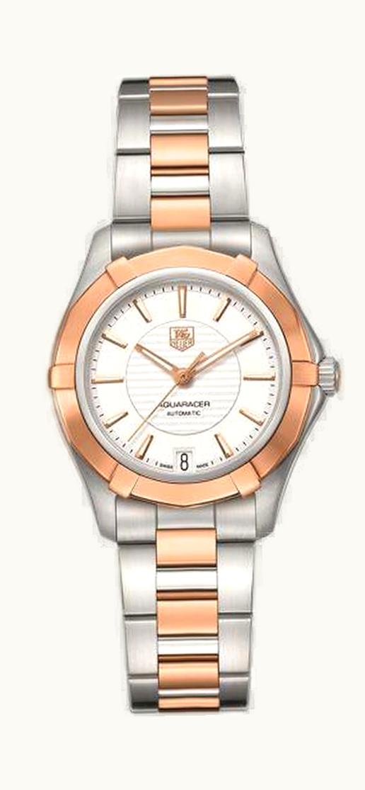 TAG Heuer Aquaracer 200M Calibre 5 34 Stainless Steel / Rose Gold / Silver / Bracelet