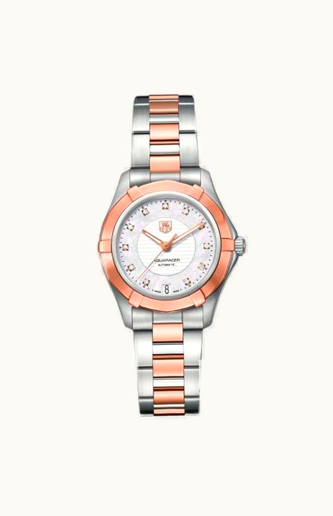 TAG Heuer Aquaracer 200M Calibre 5 34 Stainless Steel / Rose Gold / Silver / Bracelet