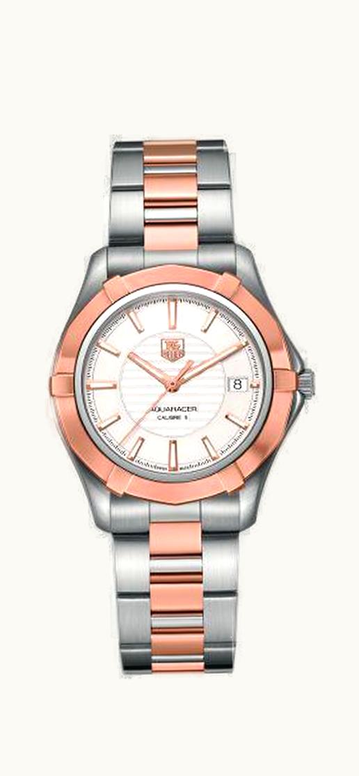 TAG Heuer Aquaracer 300M Calibre 5 40 Stainless Steel / Rose Gold / Bracelet