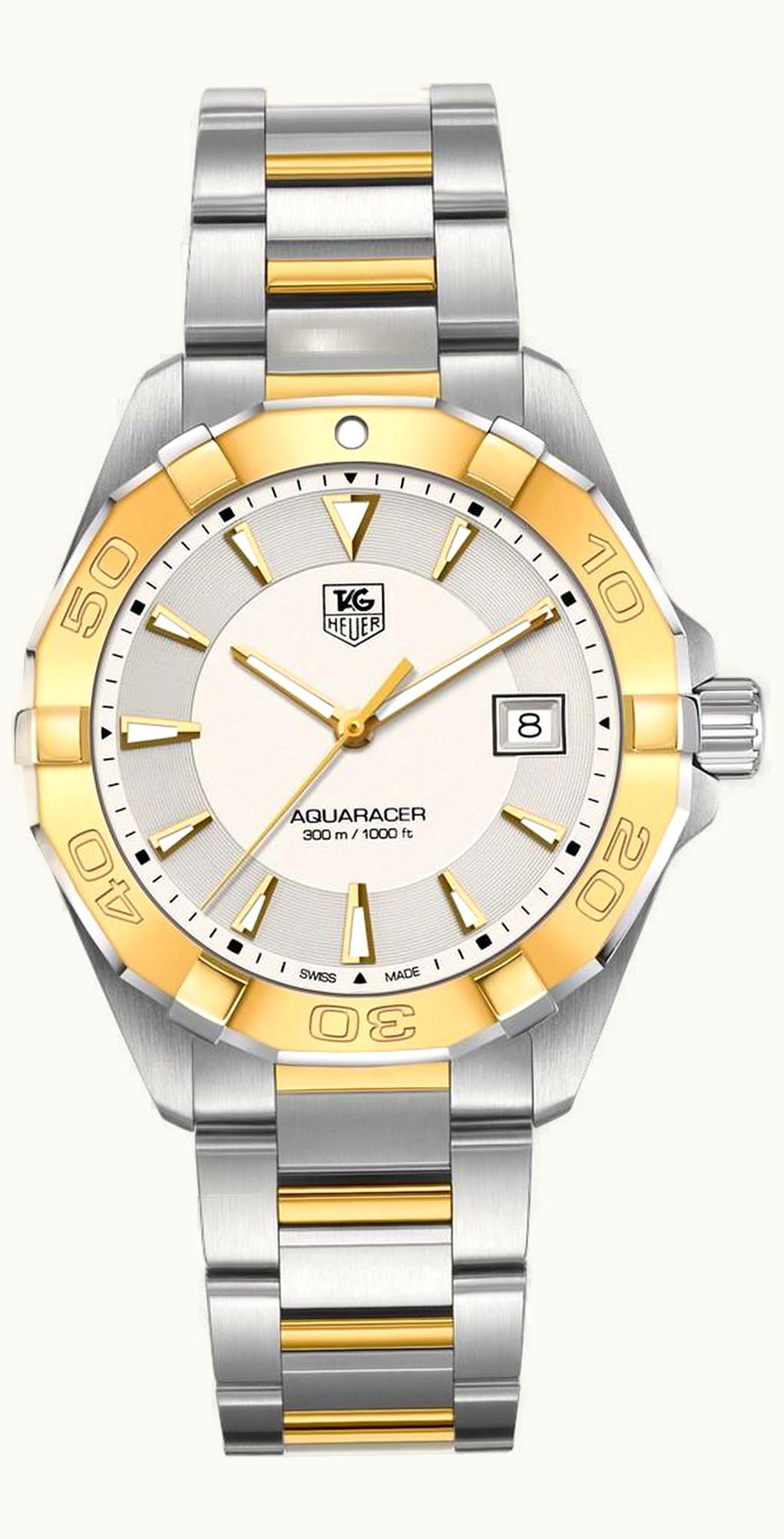 TAG Heuer Aquaracer 300M Quartz 40.5 Stainless Steel / Yellow Gold / Silver / Bracelet
