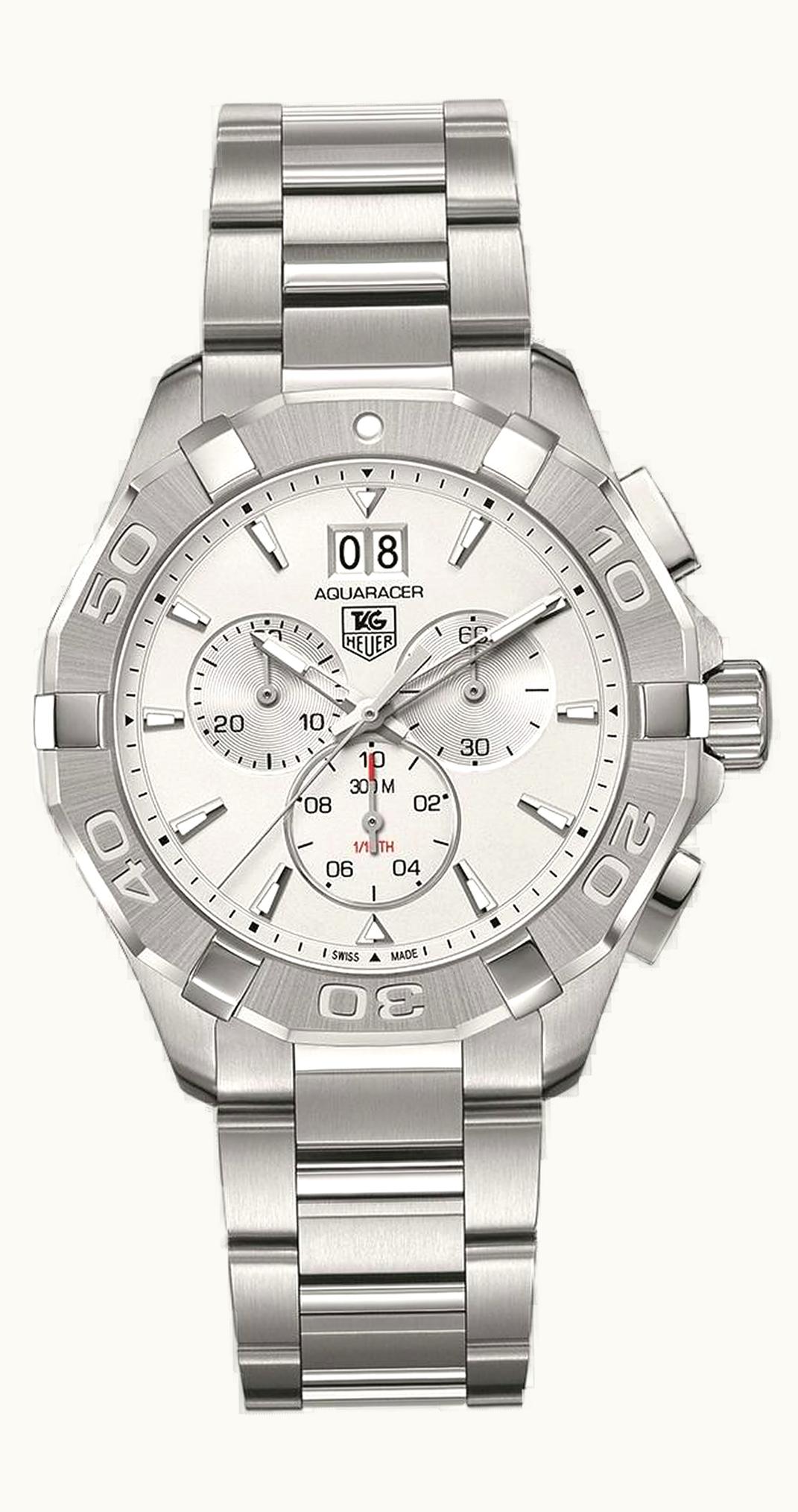 TAG Heuer Aquaracer 300M Quartz Chronograph 43 Stainless Steel / Sivler / Bracelet