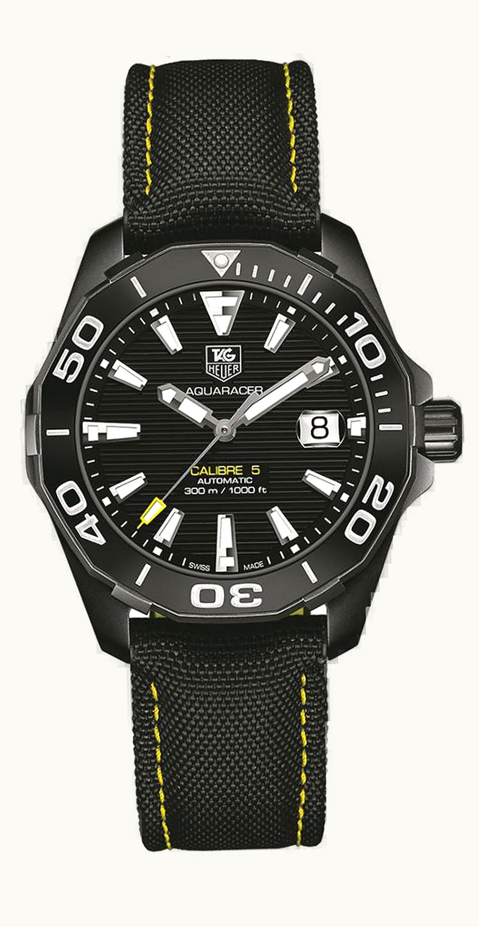 TAG Heuer Aquaracer 300M Calibre 5 41 Titanium PVD / Black / Nylon