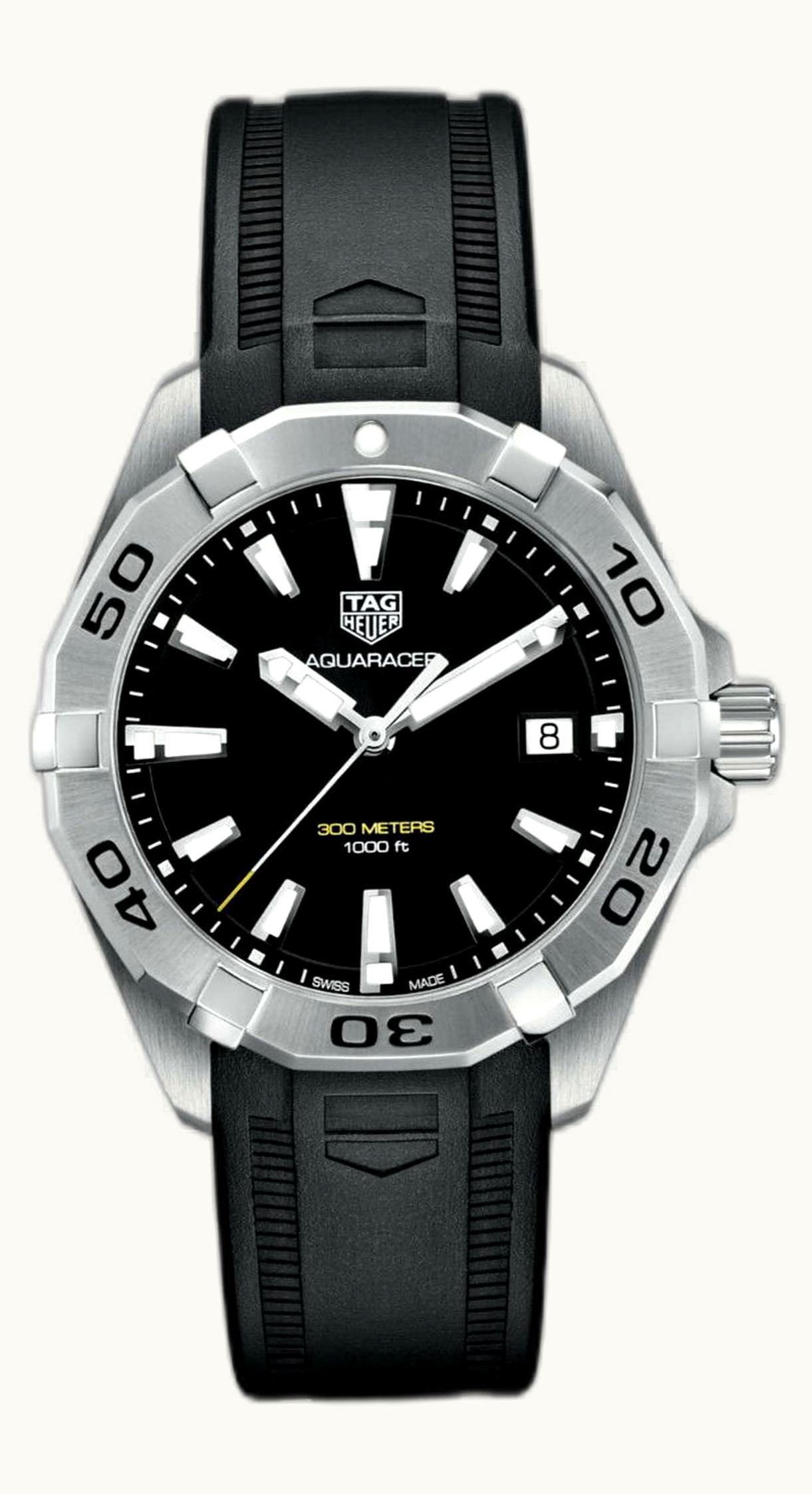 TAG Heuer Aquaracer Quartz 300M 41 Stainless Steel / Black / Rubber