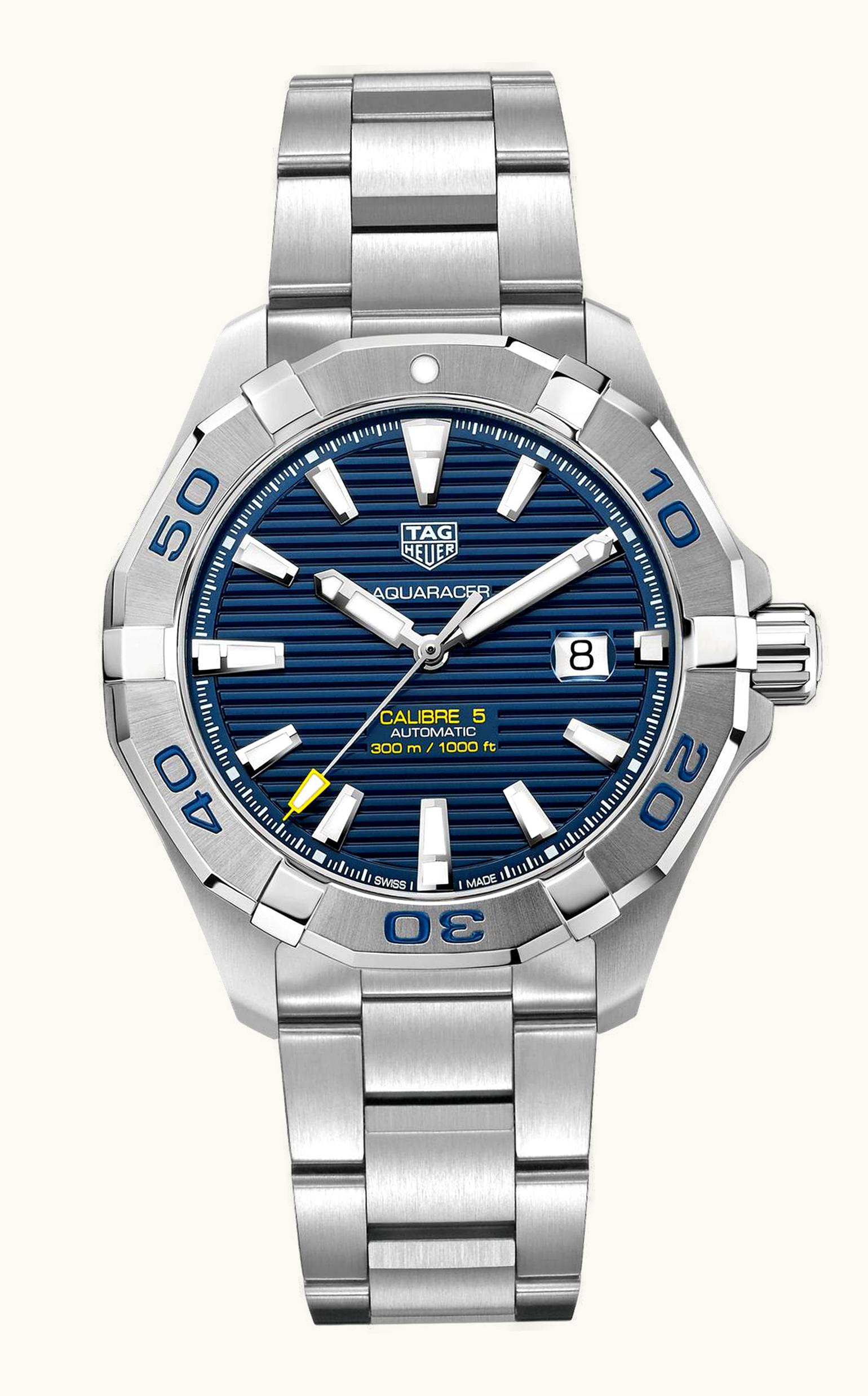 TAG Heuer Aquracer 300M Calibre 5 43 Stainless Steel / Blue / Bracelet