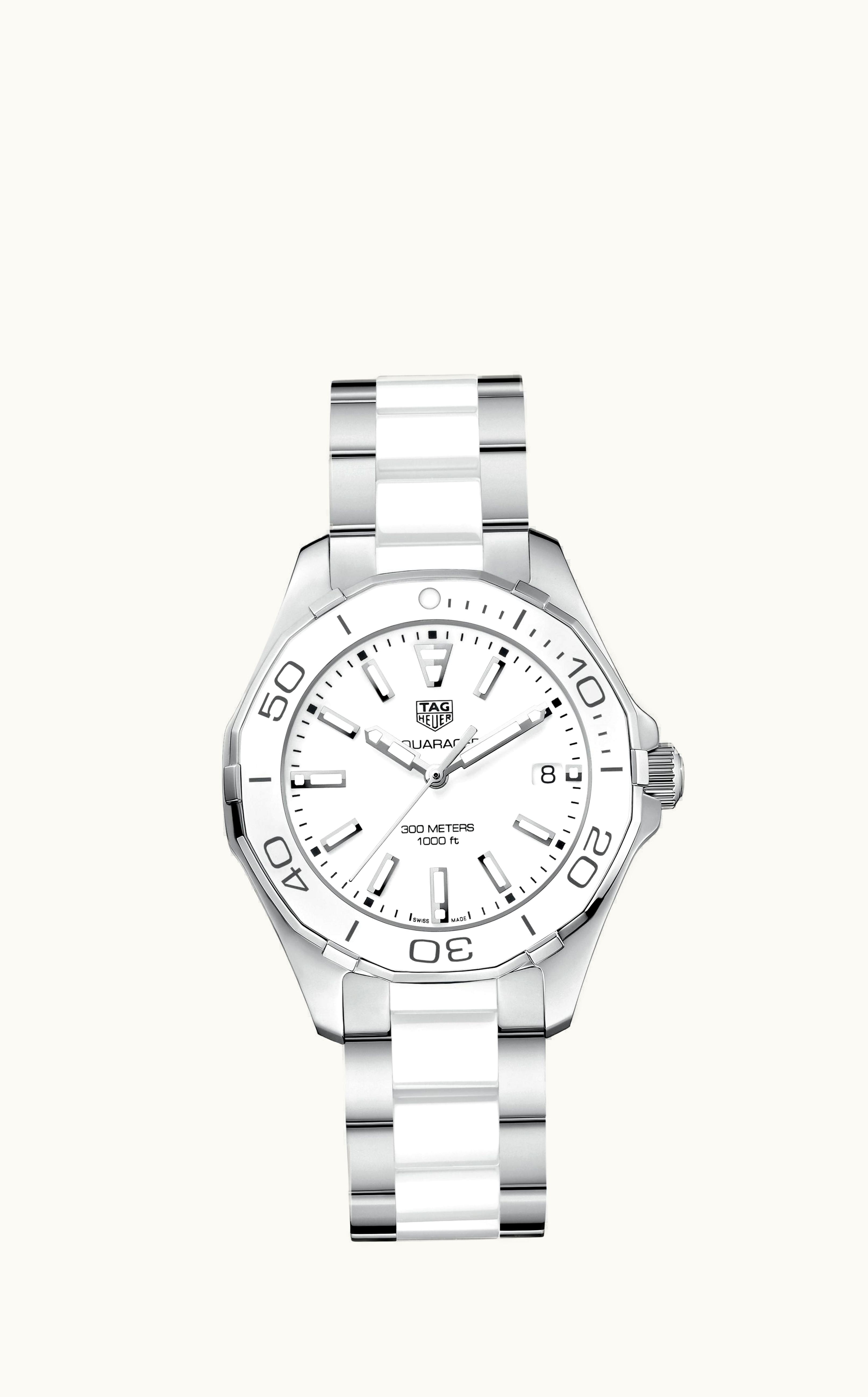 TAG Heuer Aquaracer 300M Quartz 35 Stainless Steel / White / Bracelet