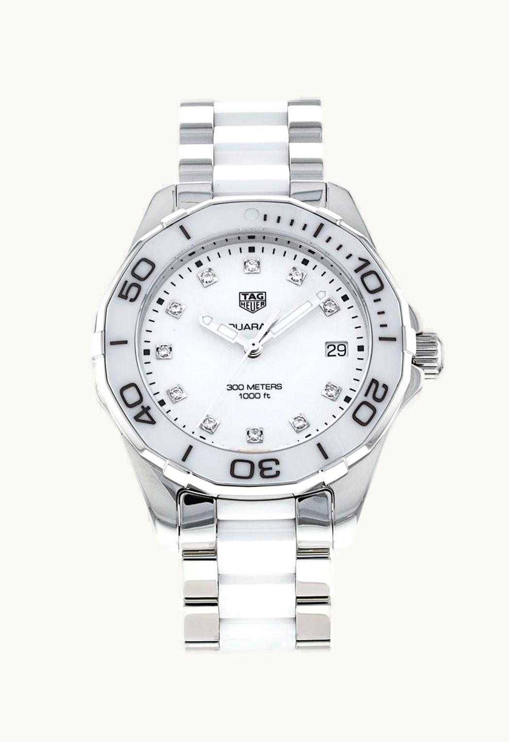 TAG Heuer Aquaracer 300M Quartz 35 Stainless Steel / Diamond / White / Bracelet