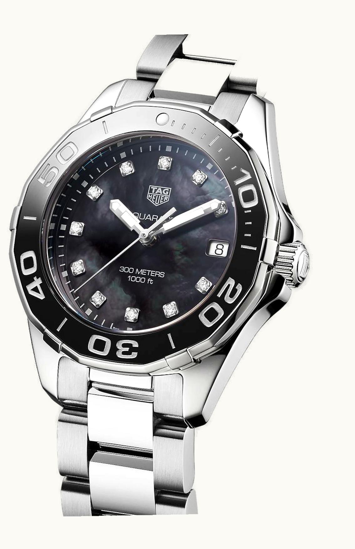 TAG Heuer Aquaracer 300M Quartz 35 Stainless Steel / Black MOP - Diamond / Bracelet