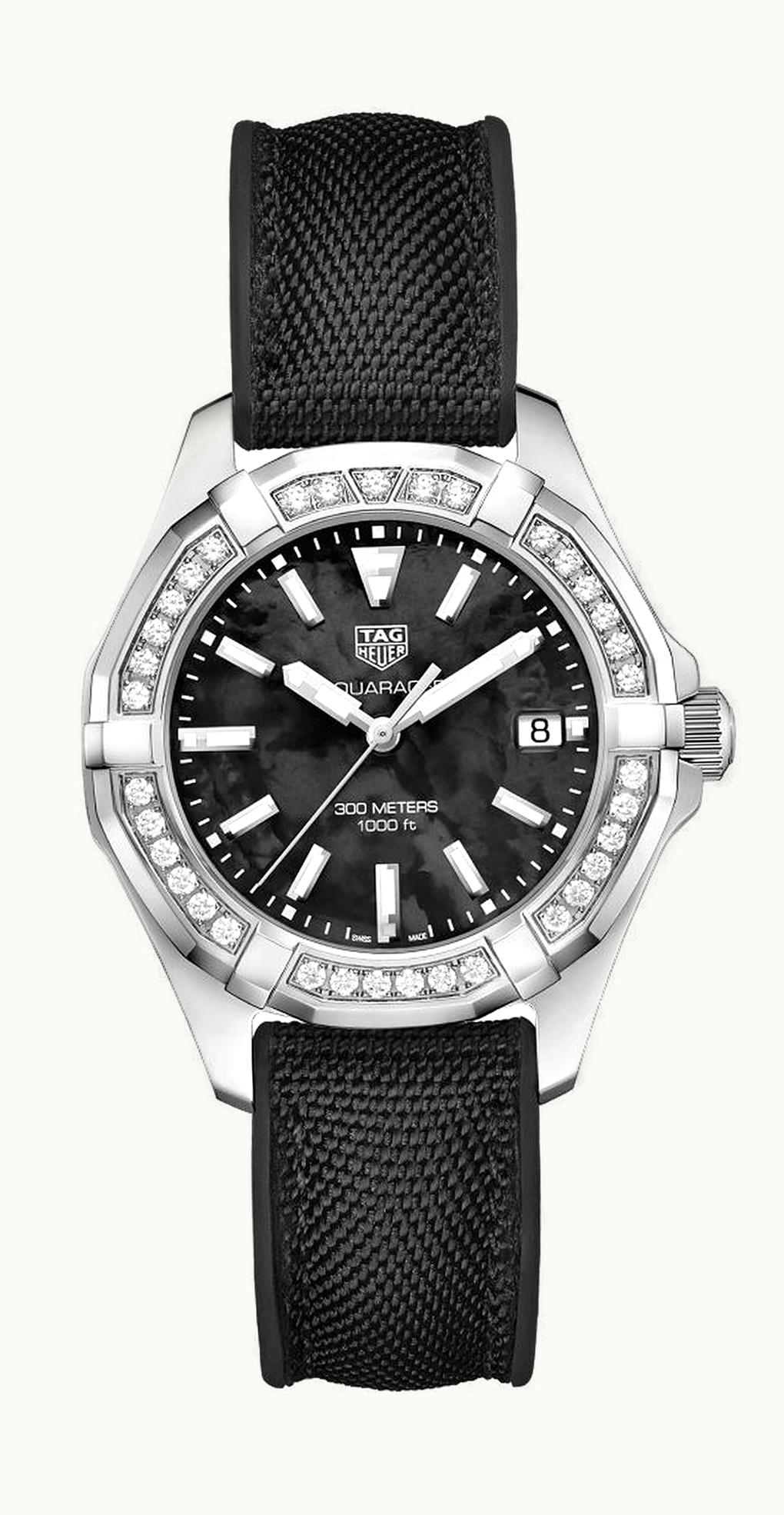 TAG Heuer Aquaracer 300M Quartz 35 Stainless Steel / Diamond / Black MOP / Nylon