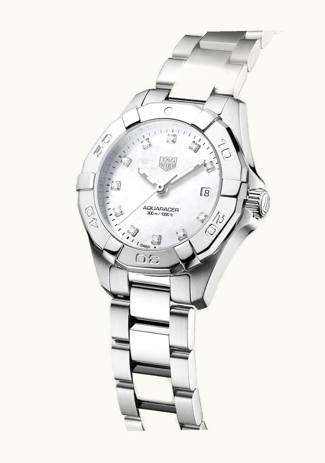 TAG Heuer Aquaracer 300M Quartz 27 Stainless Steel / Diamond / MOP - Diamond / Bracelet
