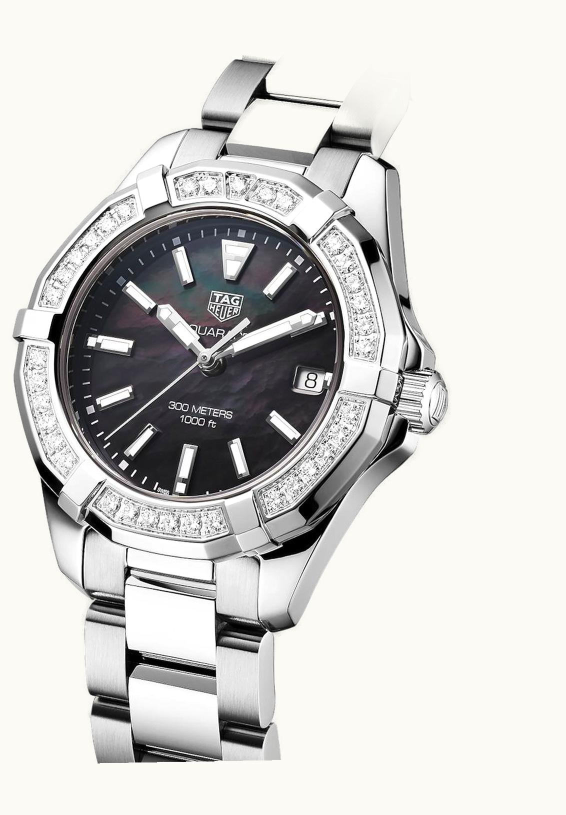 TAG Heuer Aquaracer 300M Quartz 35 Stainless Steel / Diamond /  Black MOP / Bracelet