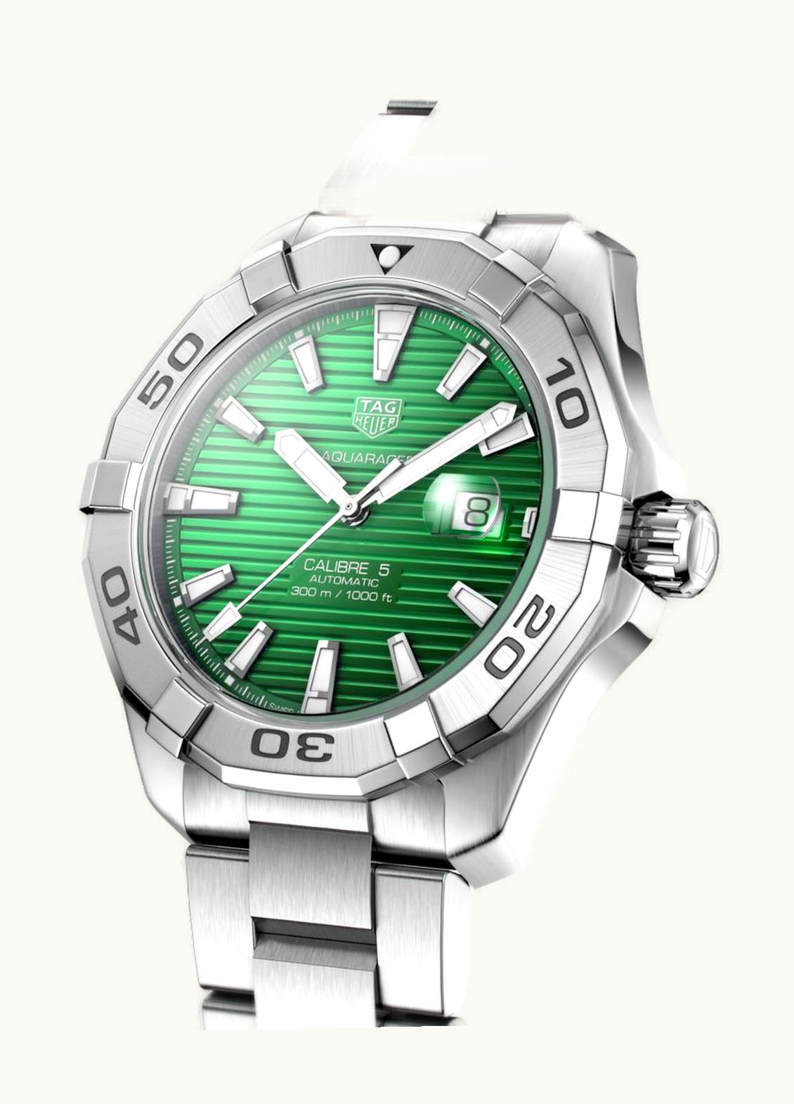TAG Heuer Aquaracer 300M Calibre 5 43 Stainless Steel / Green / Bracelet