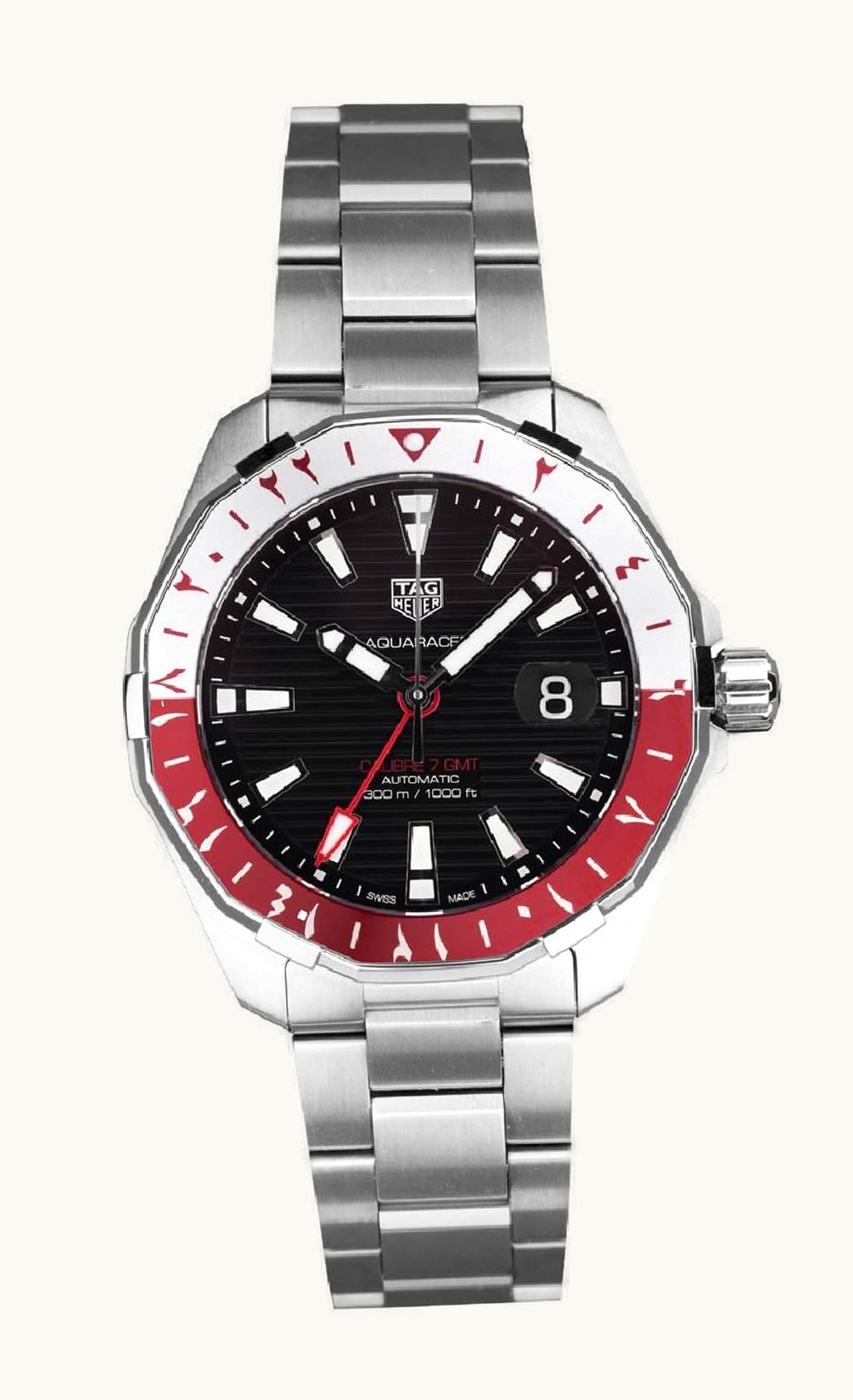 TAG Heuer Aquaracer 300M Calibre 7 GMT Stainless Steel / Qatar Limited Edition