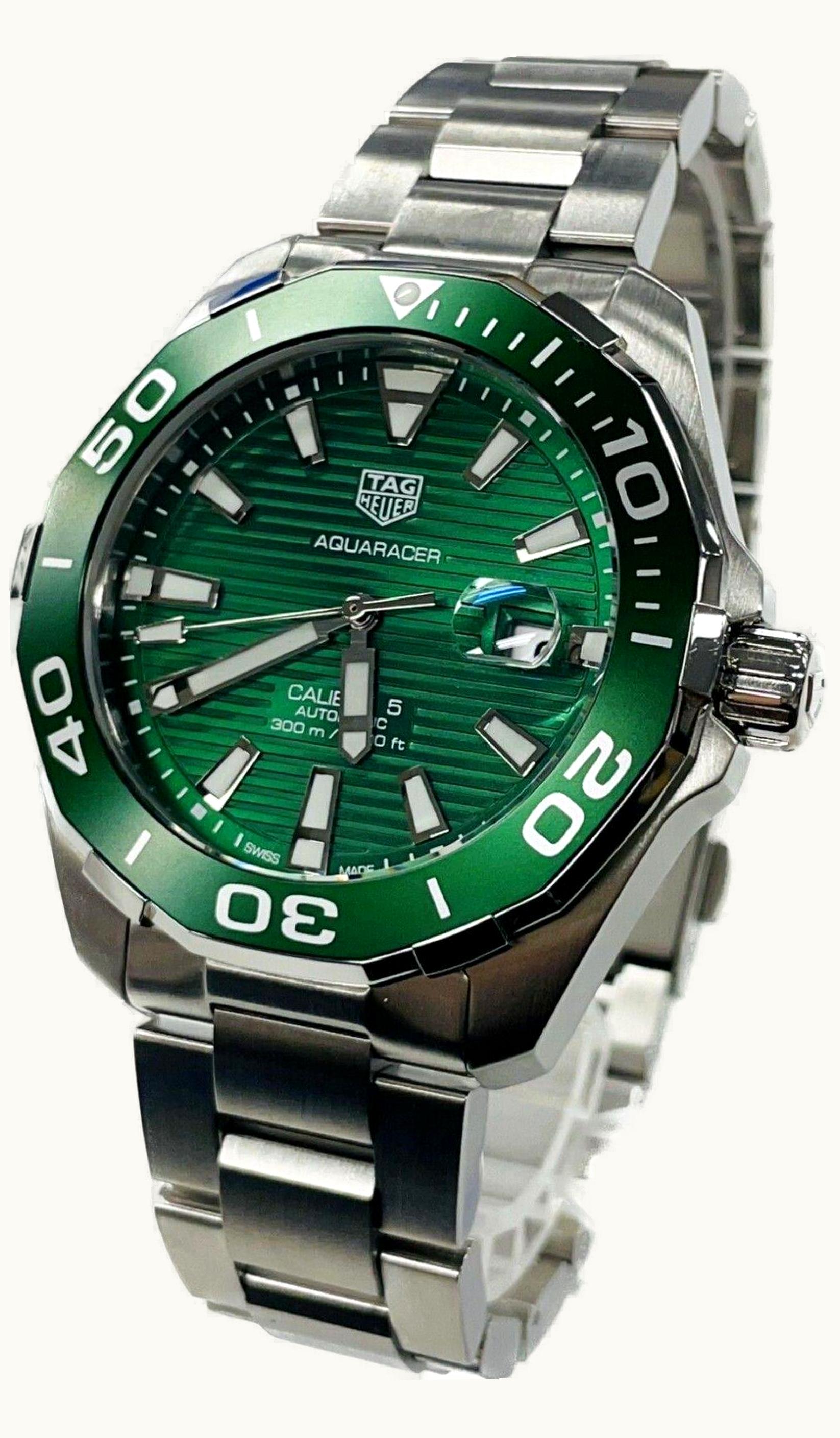 TAG Heuer Aquaracer 300M Calibre 5 41 Stainless Steel / Green / Steel