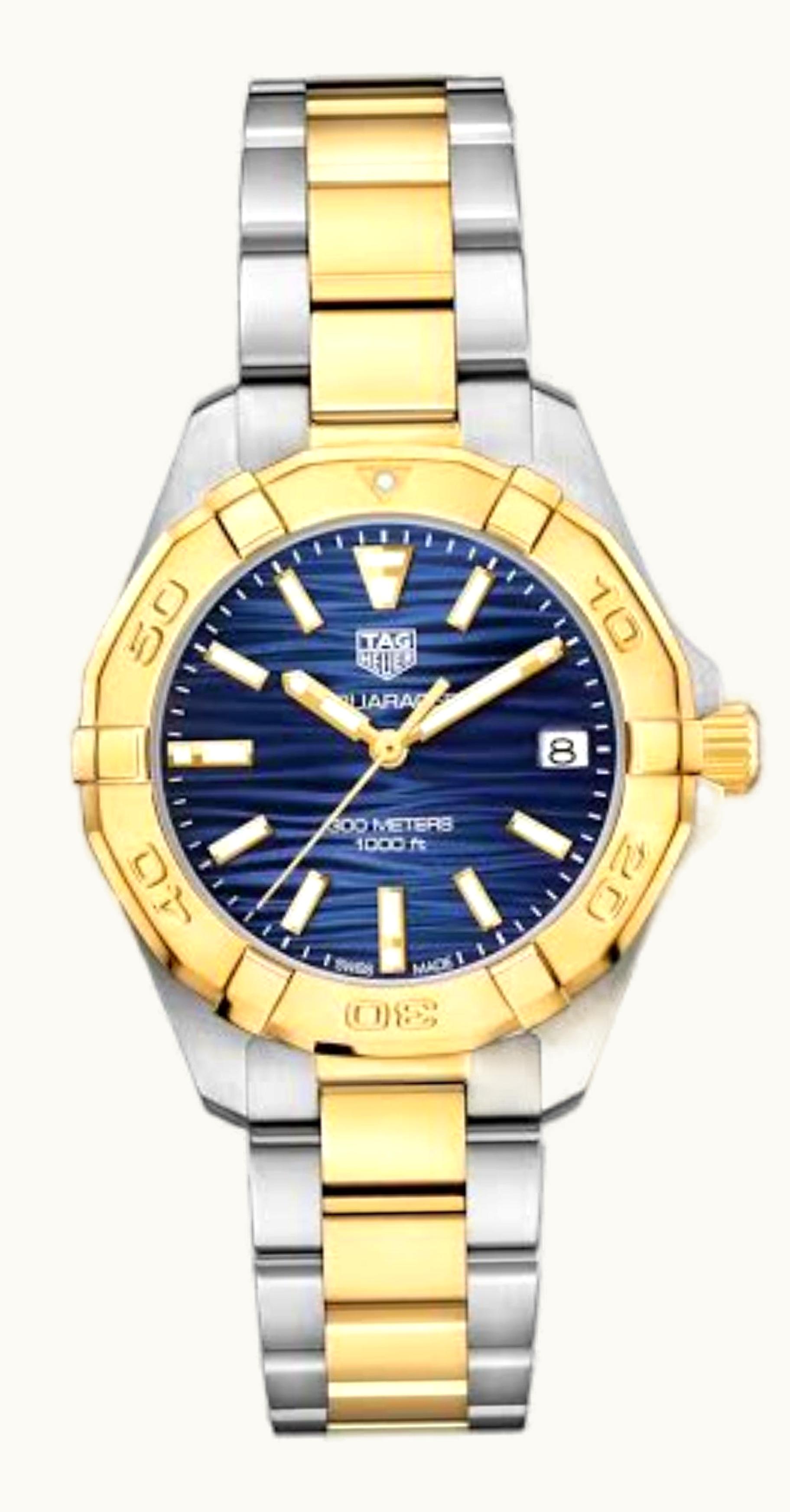 TAG Heuer Aquaracer 300M Calibre 9 Automatic 32 Stainless Steel / Yellow Gold / Blue