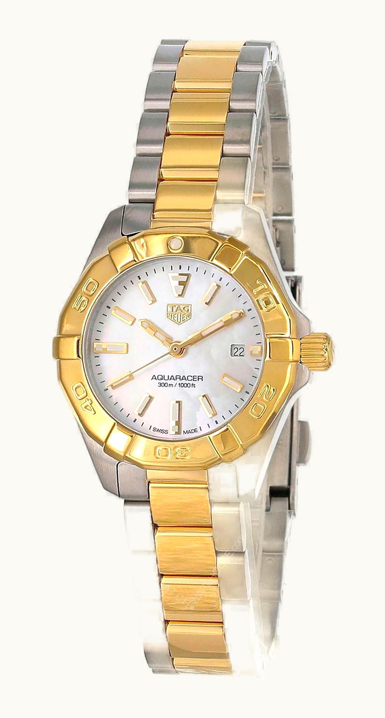 TAG Heuer Aquaracer 300M Quartz 27 Stainless Steel / Yellow Gold / MOP / Bracelet