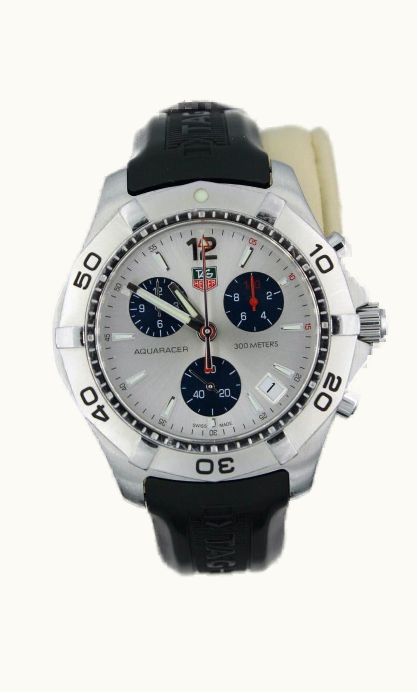 TAG Heuer Aquaracer 300M Quartz Chronograph 41 Stainless Steel / Silver / Rubber