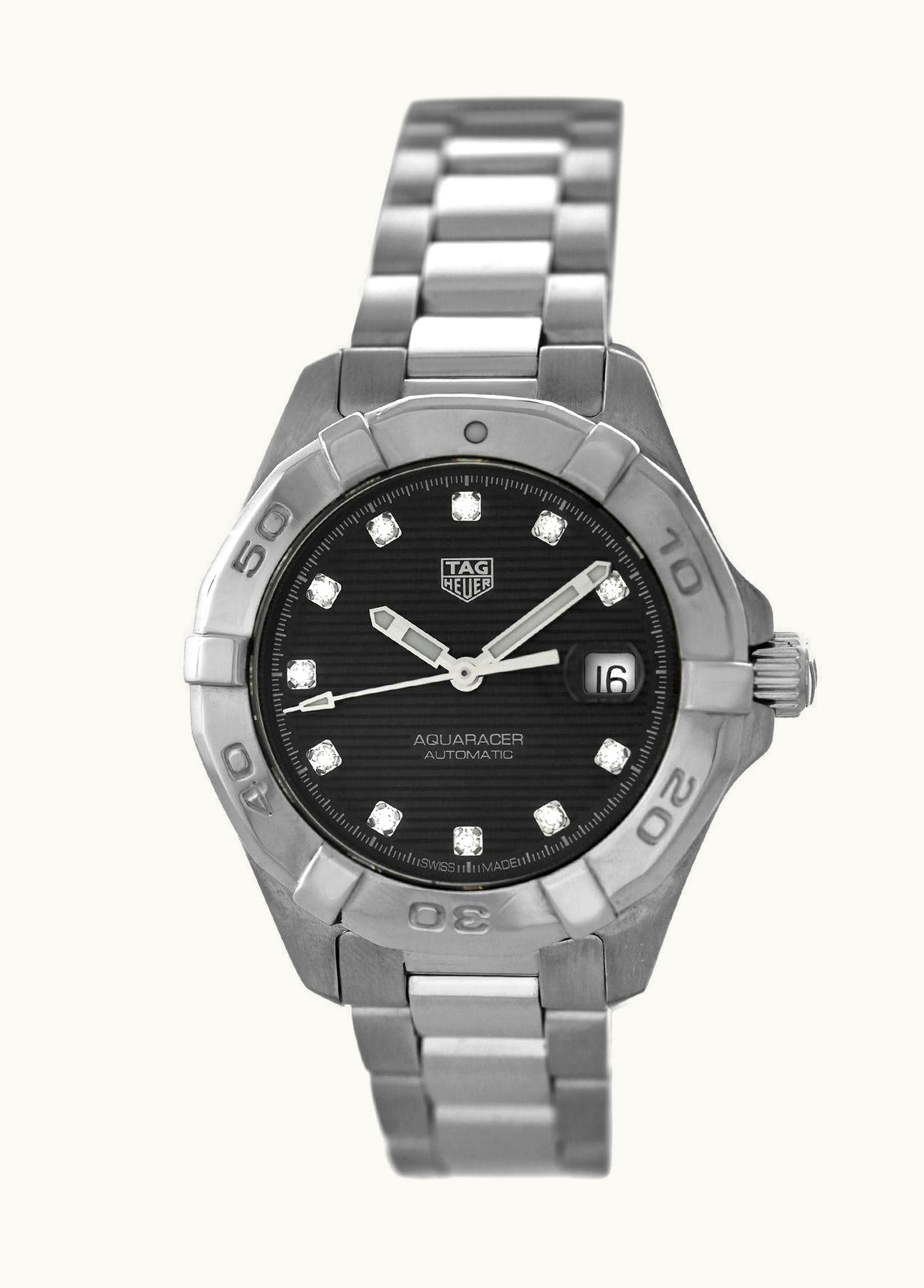 TAG Heuer Aquaracer 300M Calibre 9 Automatic 32 Stainless Steel / Black MOP - Diamond / Bracelet