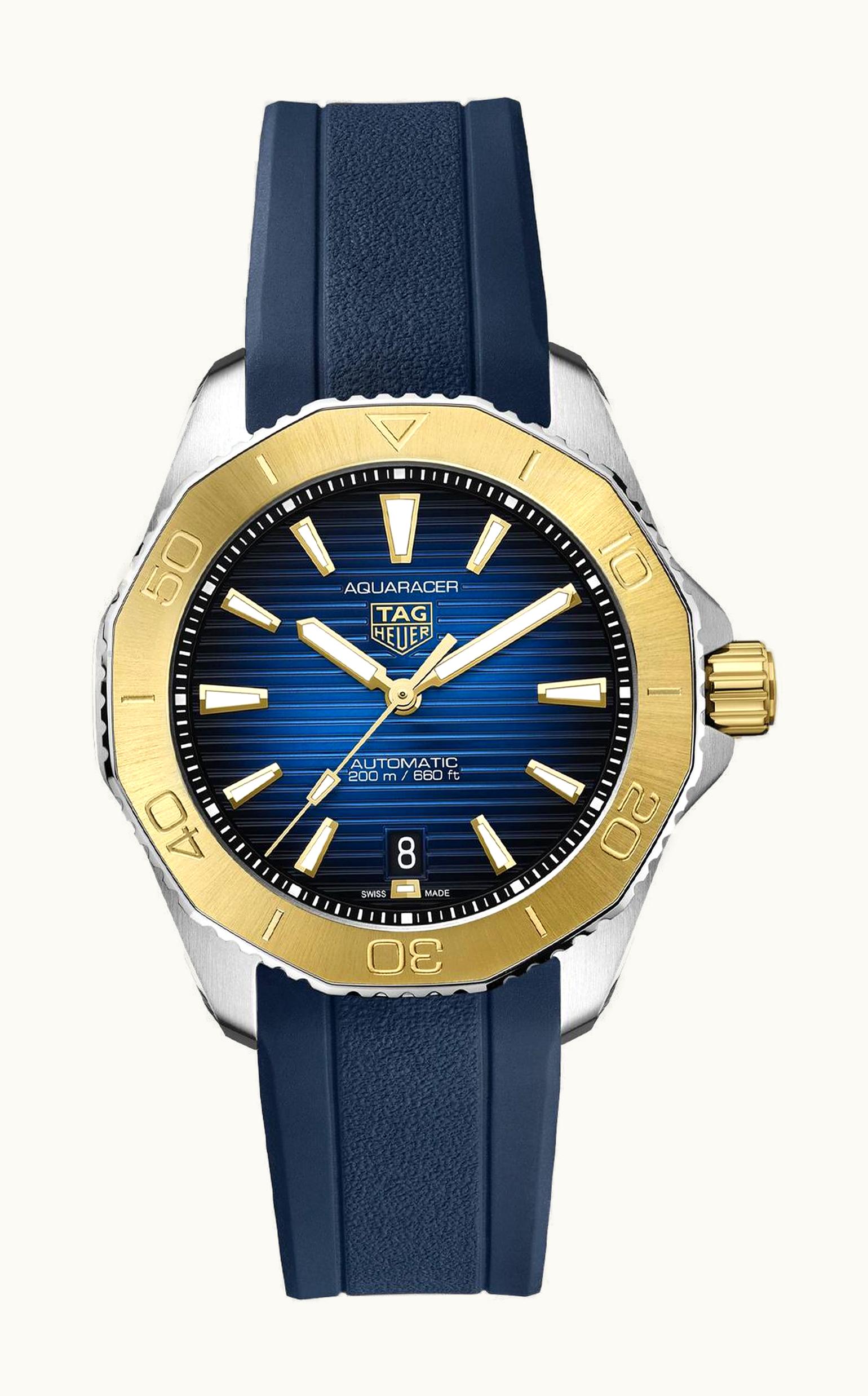 TAG Heuer Aquaracer Professional 200 40 Automatic Stainless Steel - Yellow Gold / Blue / Rubber