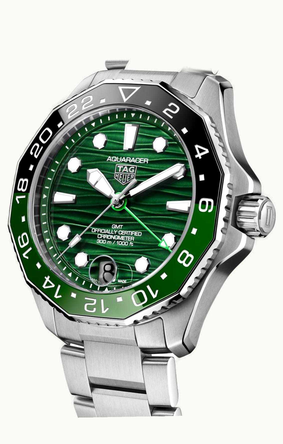 TAG Heuer Aquaracer Professional 300 GMT 42 Stainless Steel / Green