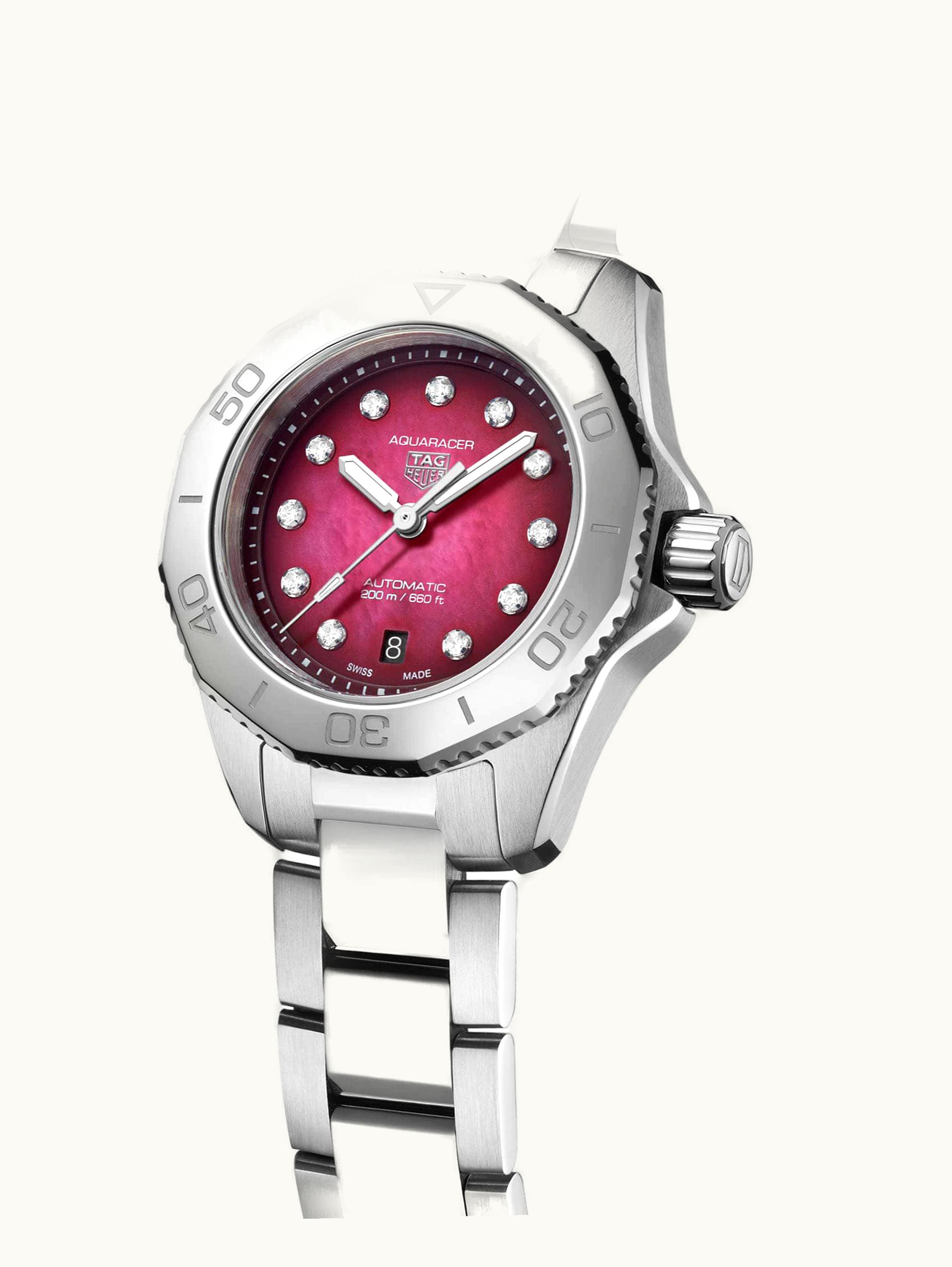 TAG Heuer Aquaracer Professional 200 Automatic 30 Stainless Steel / Red MOP