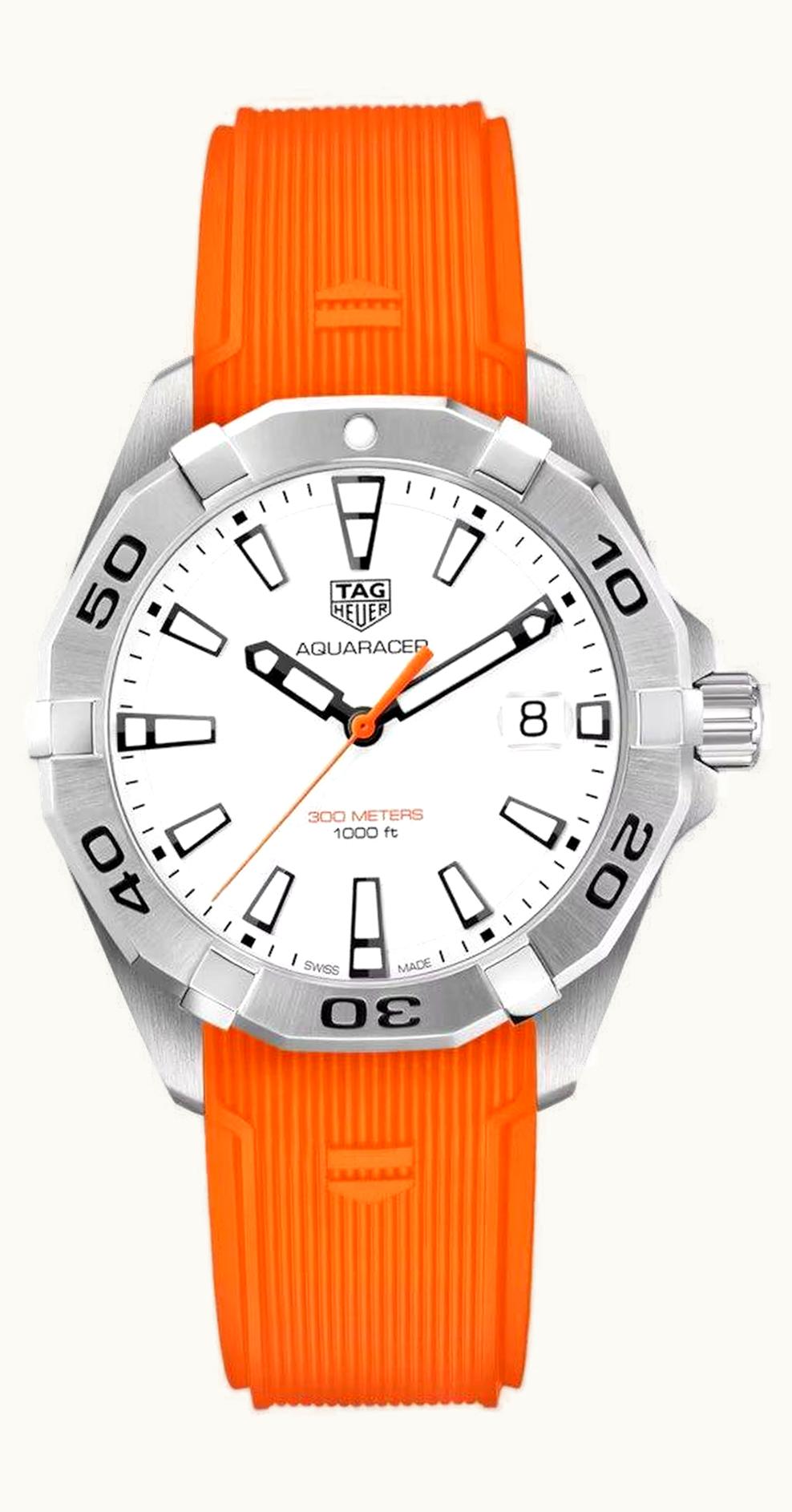 TAG Heuer Aquaracer Quartz 300M 41 Stainless Steel / White / Cycle for Surival