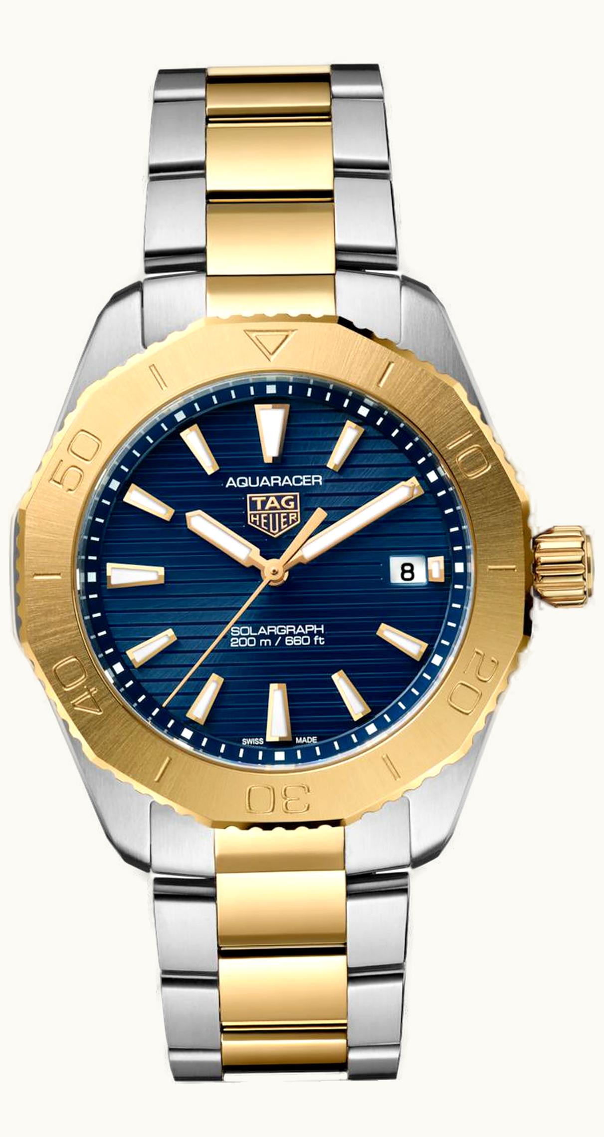 TAG Heuer Aquaracer Professional 200 Quartz 40 Stainless Steel - Yellow Gold / Blue
