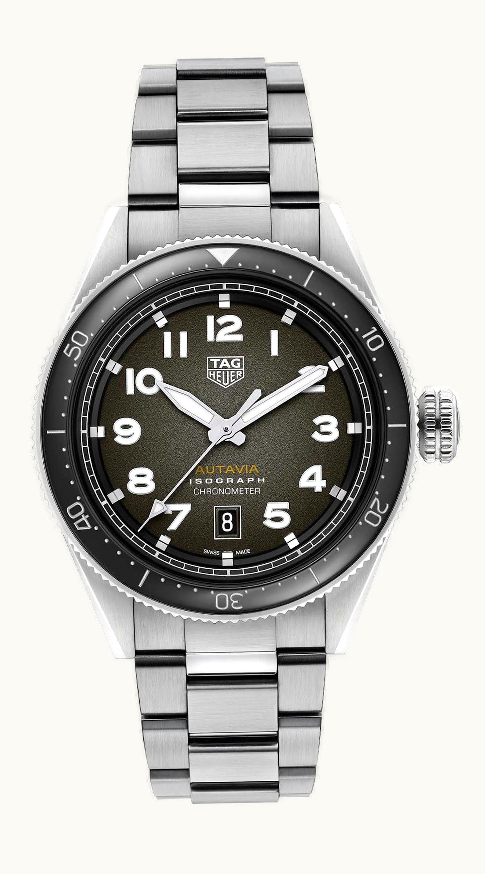 TAG Heuer Autavia Isograph Calibre 5 Stainless Steel / Black / Leather