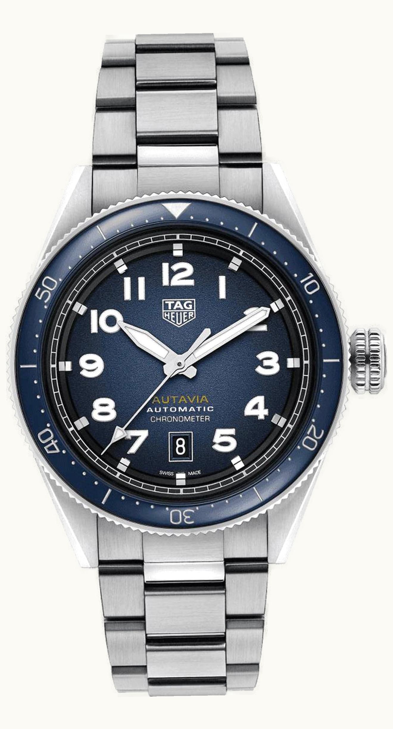 TAG Heuer Autavia Calibre 5 Stainless Steel / Blue / Bracelet