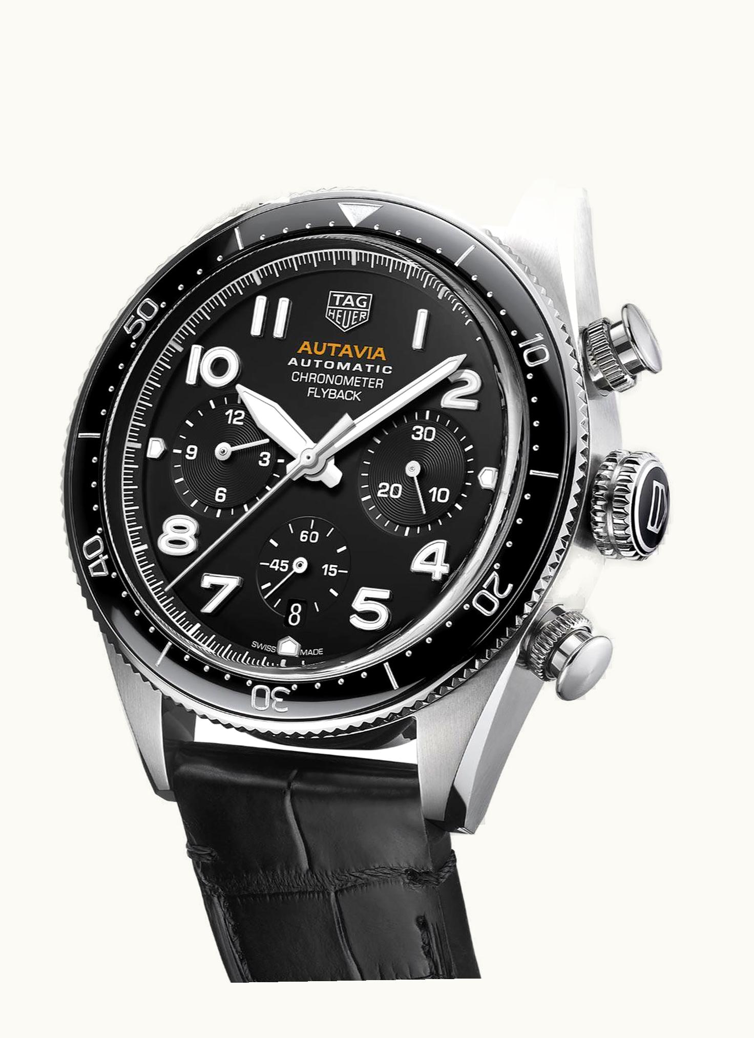 TAG Heuer Autavia Heuer 02 Chronometer Flyback Stainless Steel / Black