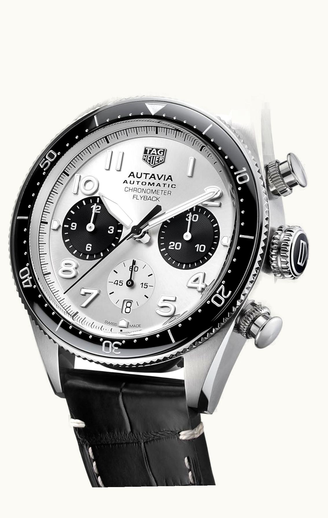 TAG Heuer Autavia Heuer 02 Isograph Stainless Steel / Black / Strap