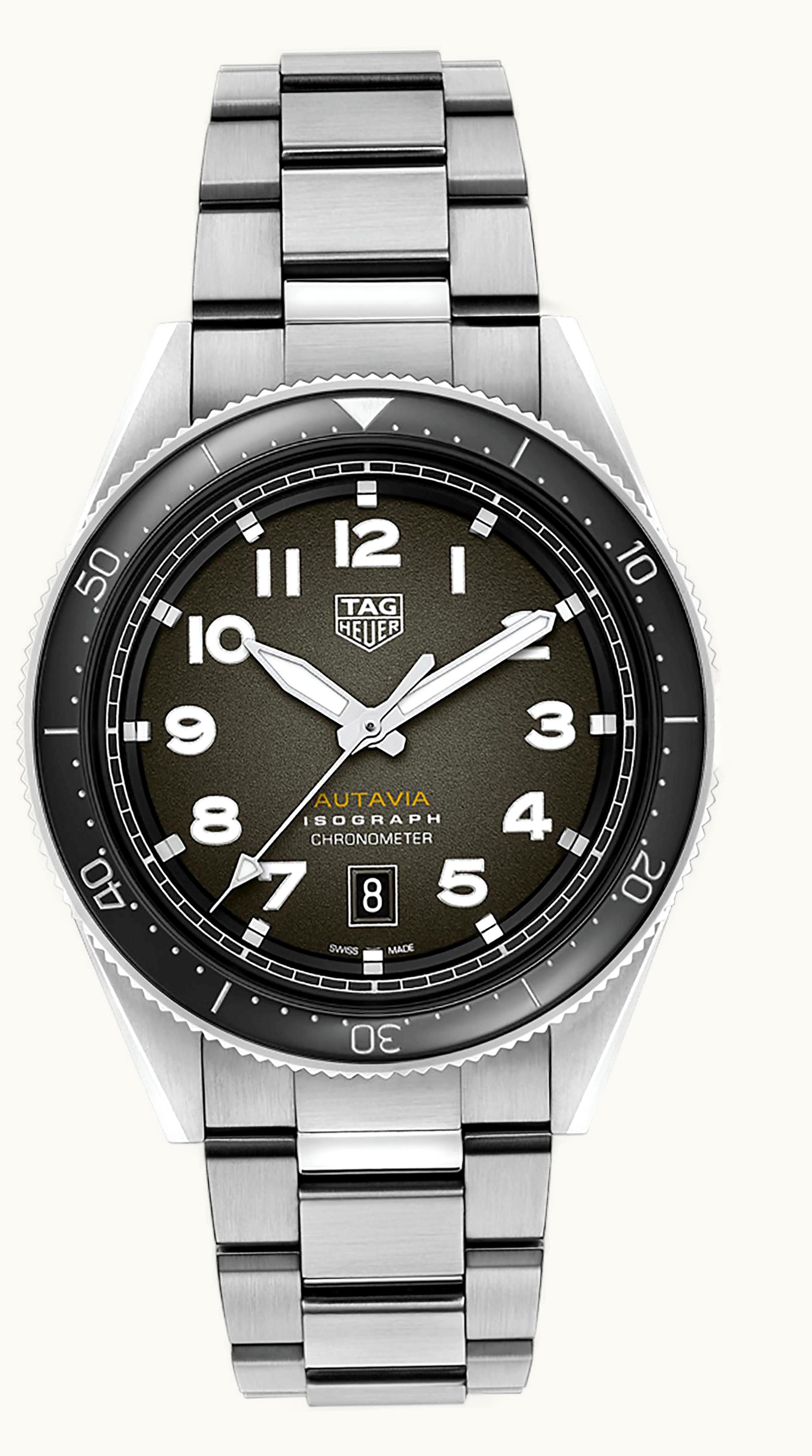 TAG Heuer Autavia Isograph Calibre 5 Stainless Steel / Black / Bracelet