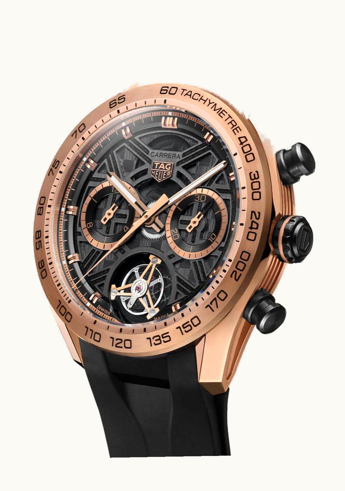 TAG Heuer Carrera Chronograph Tourbillon  Extreme Sport Rose Gold - Titanium / Grey / Rubber