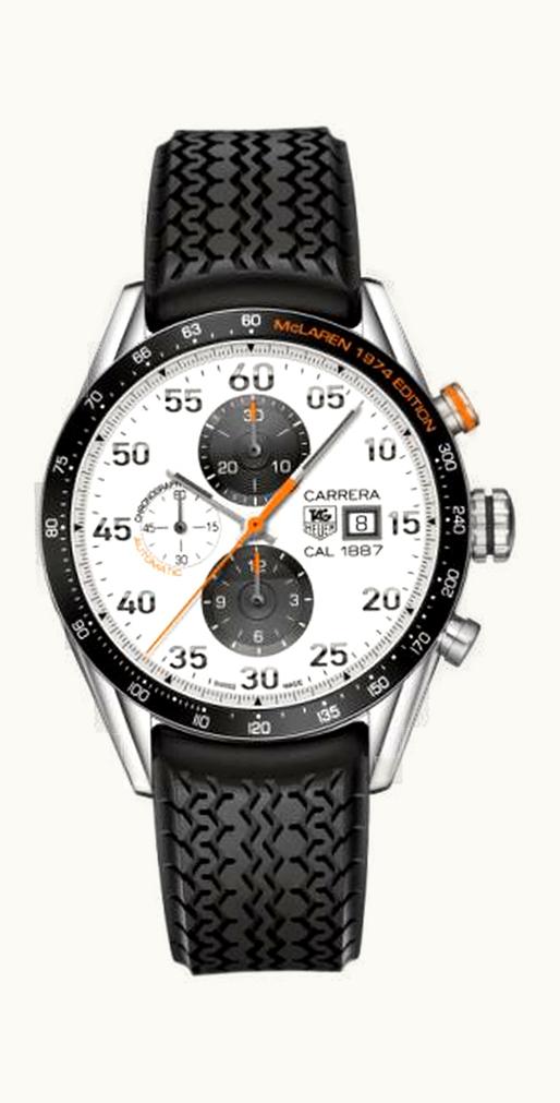 TAG Heuer Carrera Calibre 1887 43 Stainless Steel / White / McLaren 1974 Edition