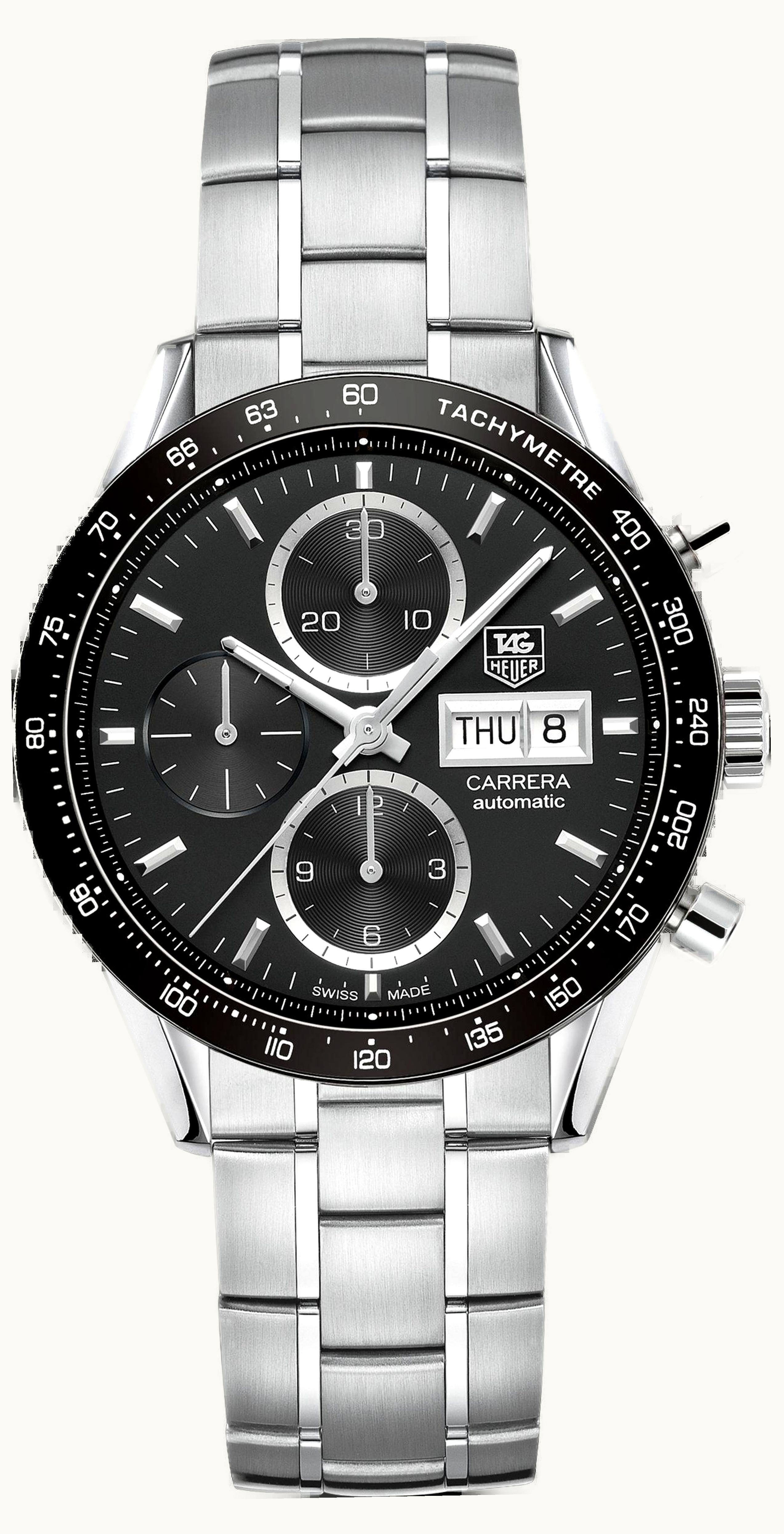 TAG Heuer Carrera Calibre 16 Day Date 41 Stainless Steel / Black / Bracelet