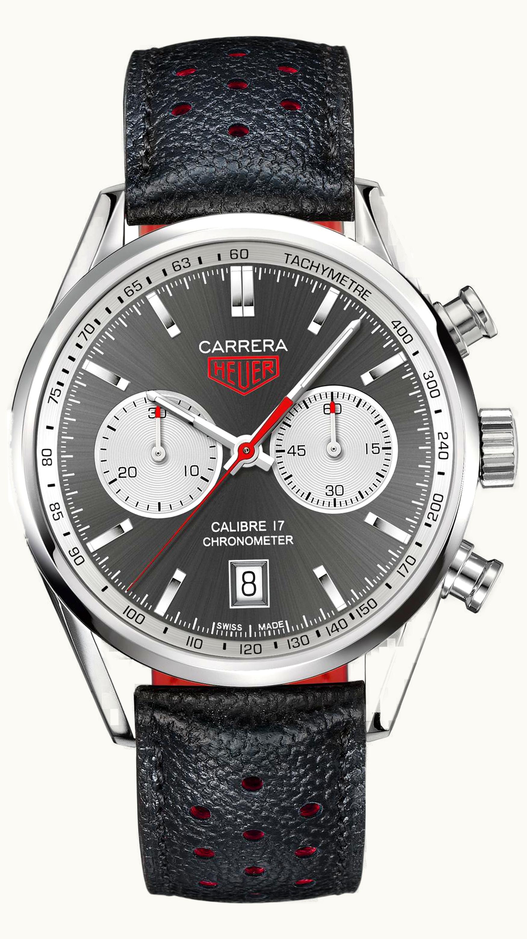 TAG Heuer Carrera Calibre 17 41 Stainless Steel / Grey / Calf